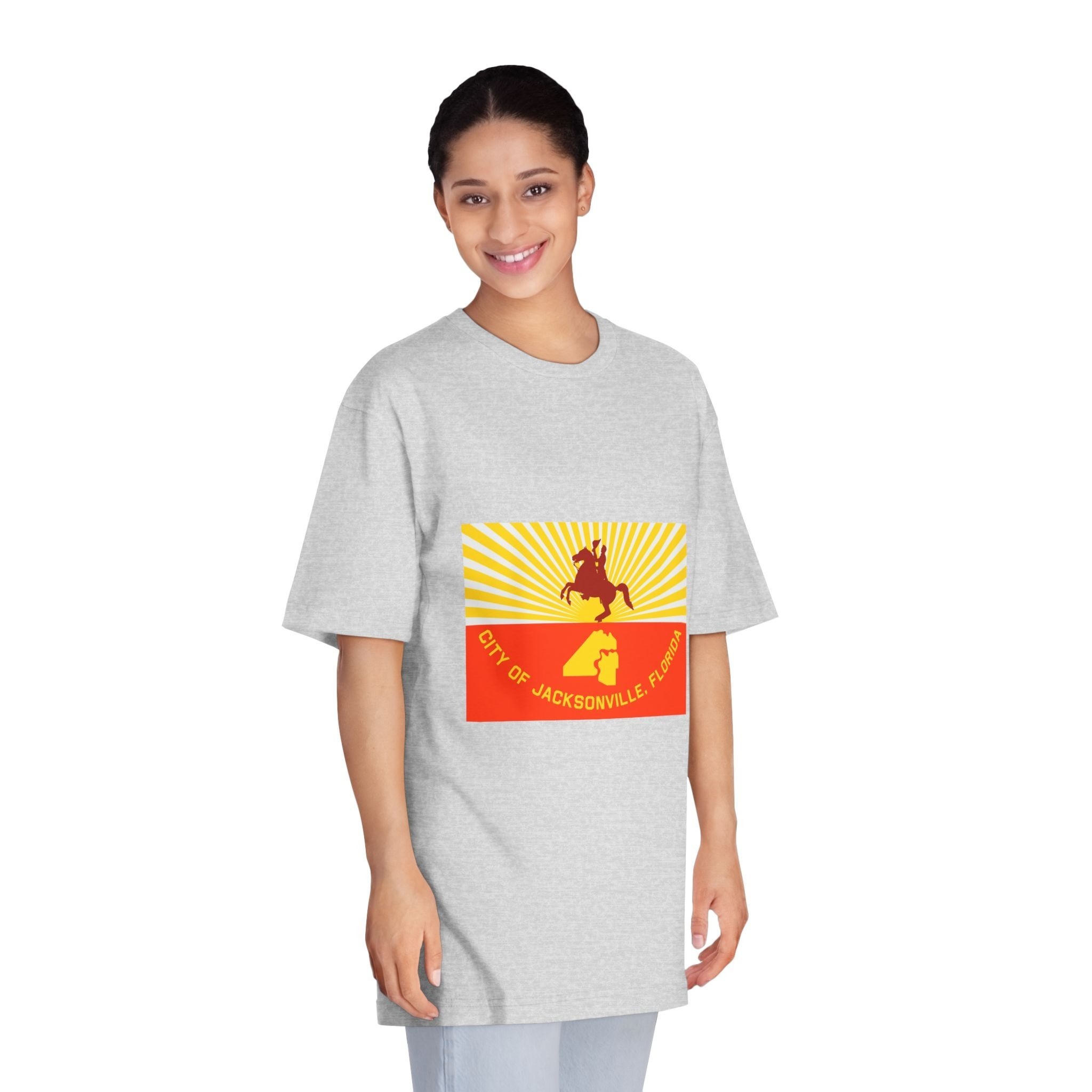 Flag of Jacksonville Florida Unisex Classic Crewneck T Shirt - Image 15