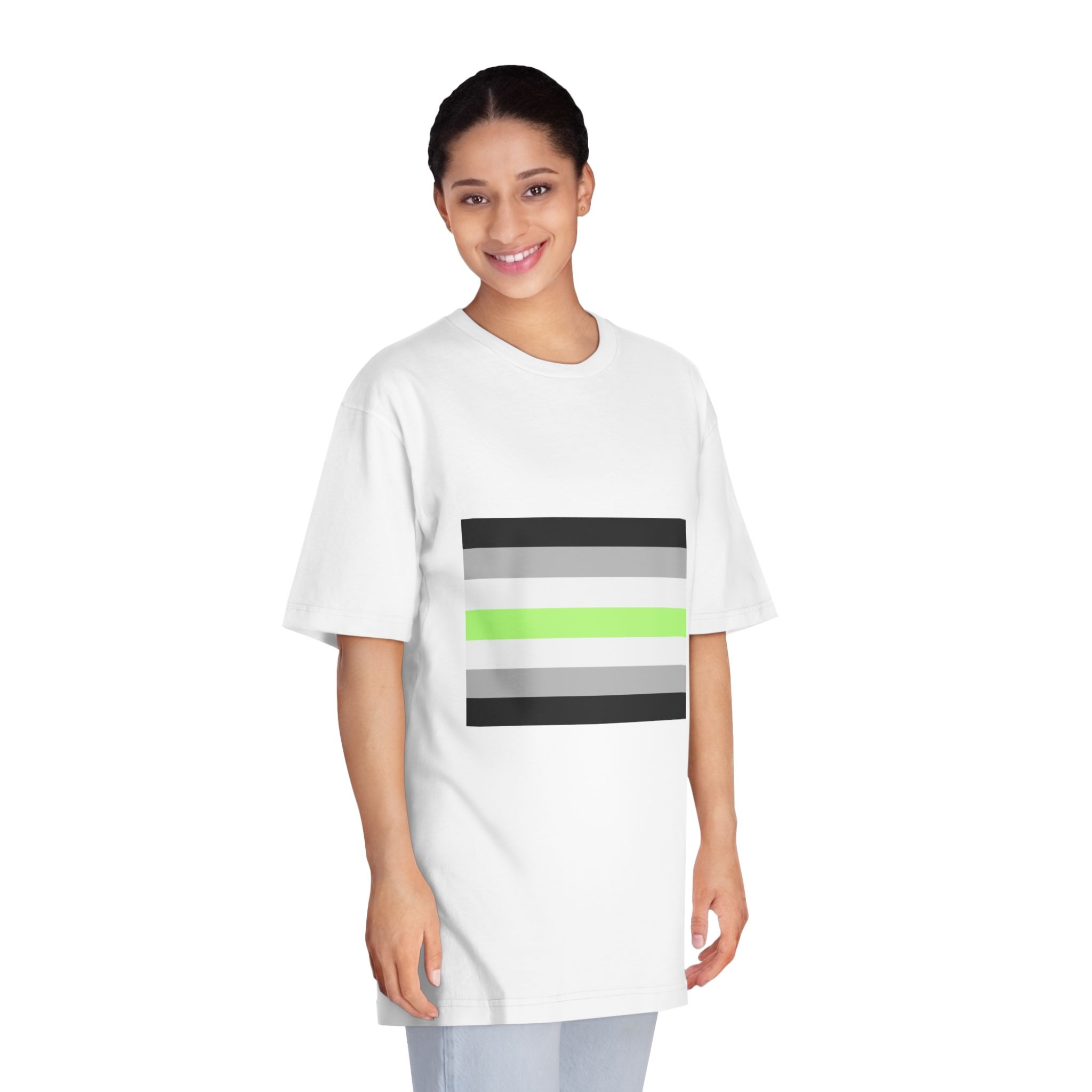 Agender Pride Flag Unisex Classic Crewneck T Shirt - Image 3