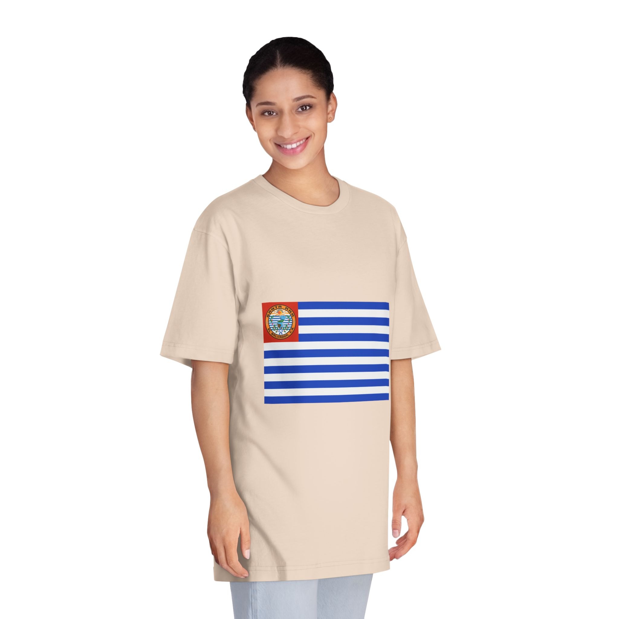 Bandera de Santa Ana, El Salvador Unisex Classic Crewneck T Shirt - Image 11