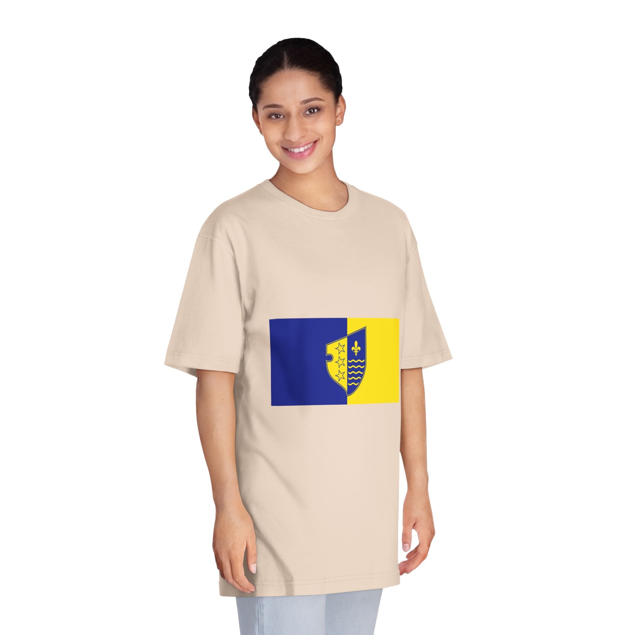Flag of Bosnian Podrinje Unisex Classic Crewneck T Shirt - Image 11