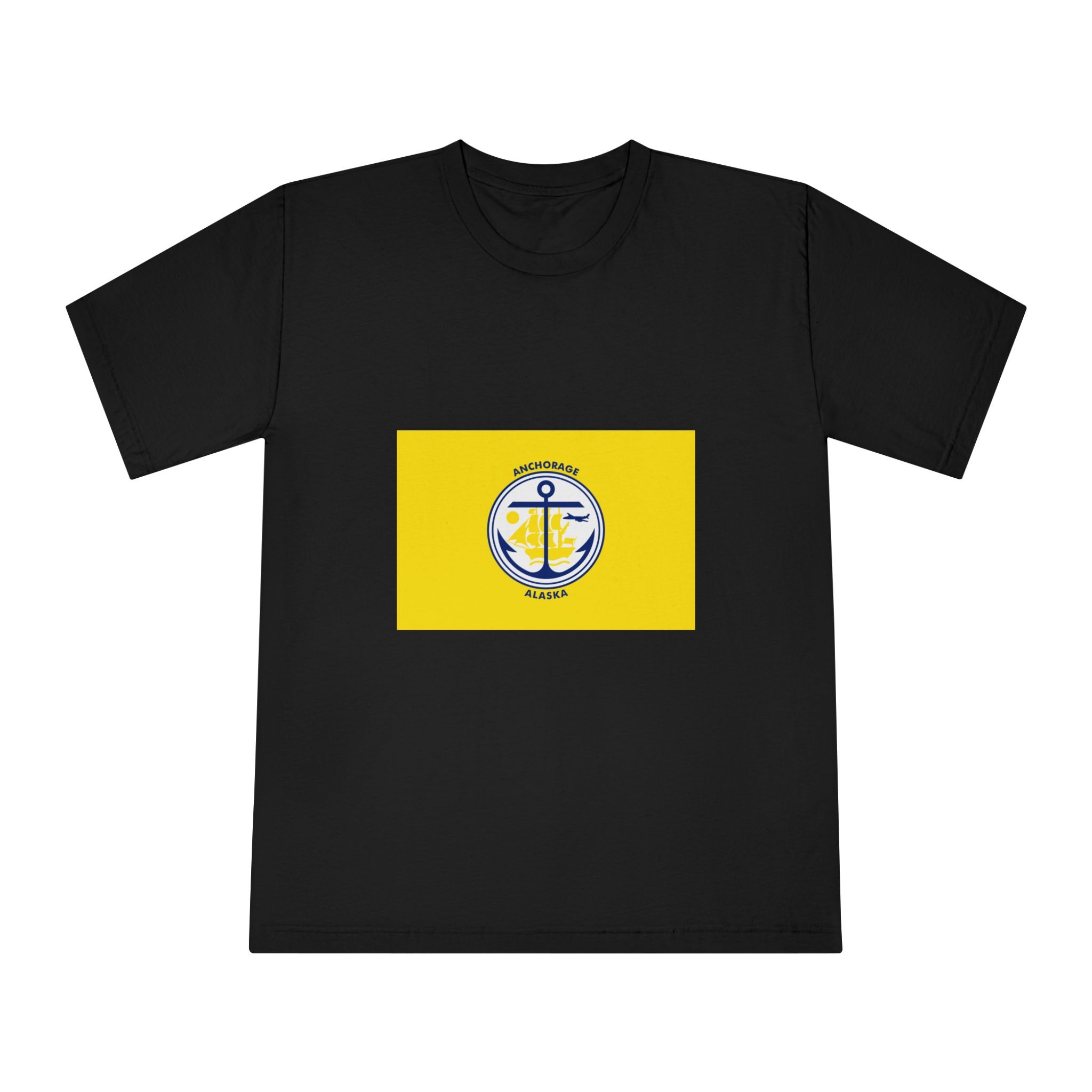 Flag of Anchorage, Alaska Unisex Classic Crewneck T Shirt - Image 5