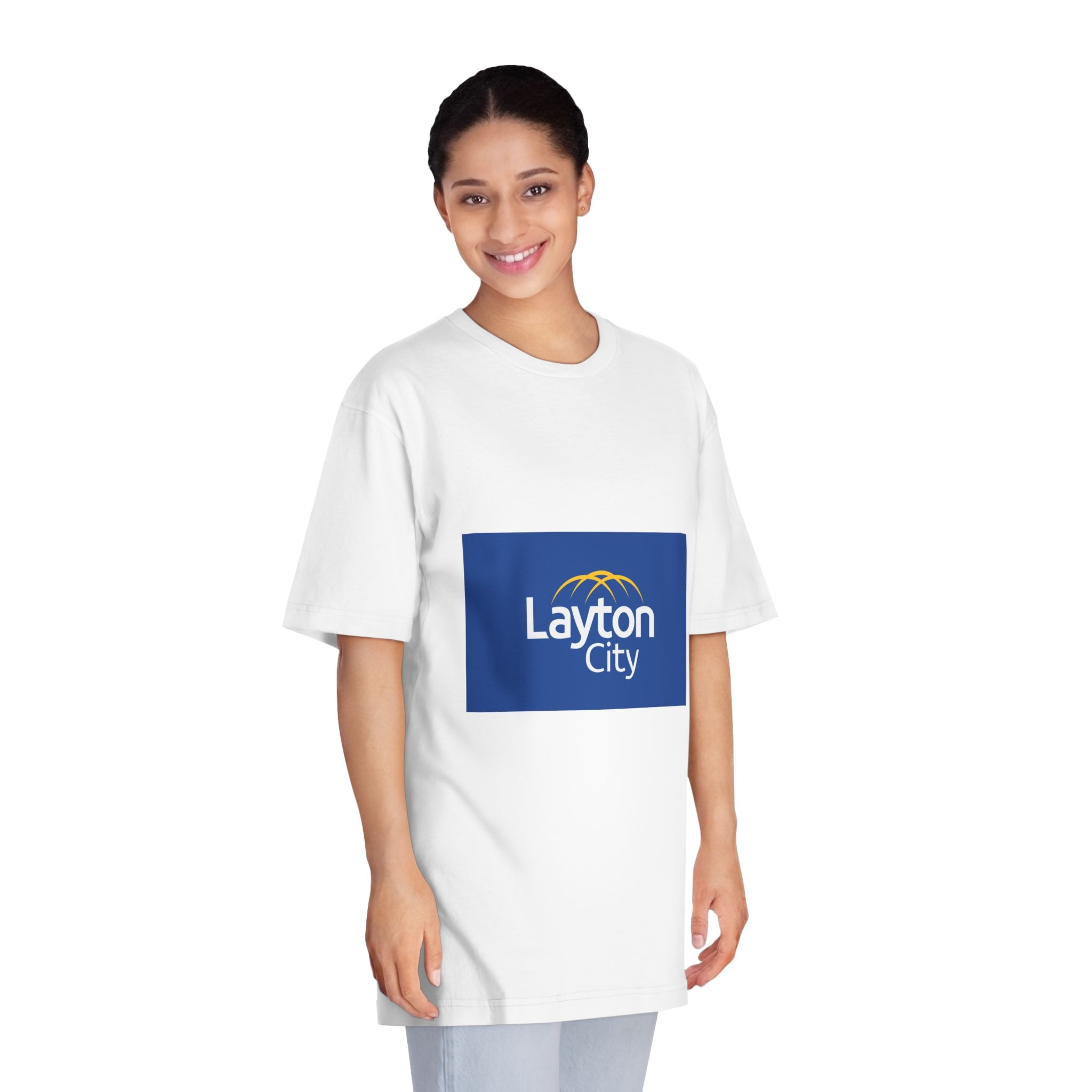 Flag of Layton, Utah Unisex Classic Crewneck T Shirt - Image 3