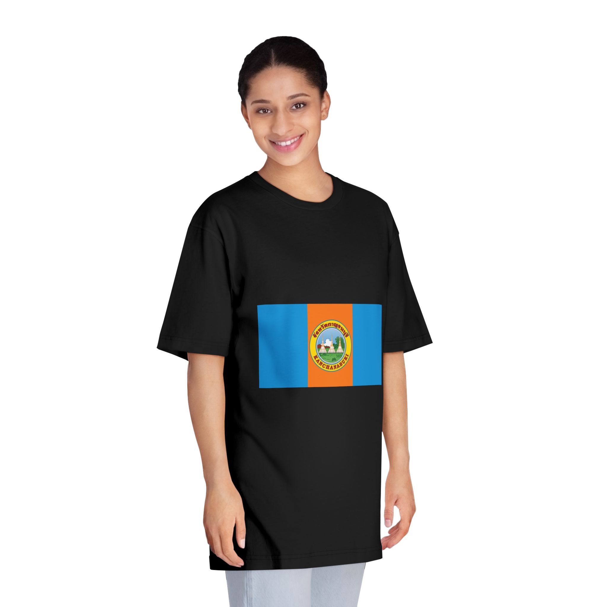 Flag of Kanchanaburi Province (2 1) Unisex Classic Crewneck T Shirt - Image 7