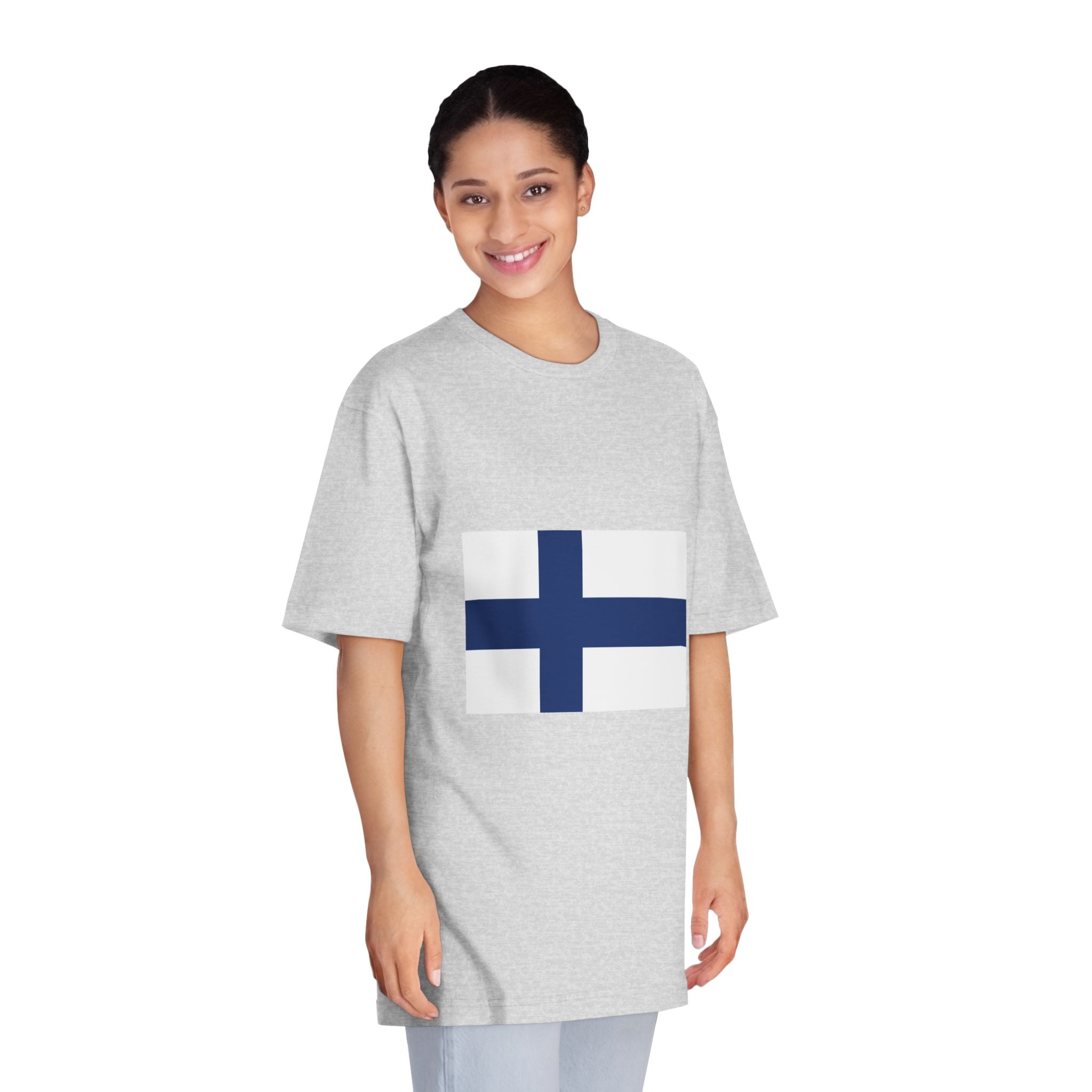 Flag of Finland Unisex Classic Crewneck T Shirt - Image 15