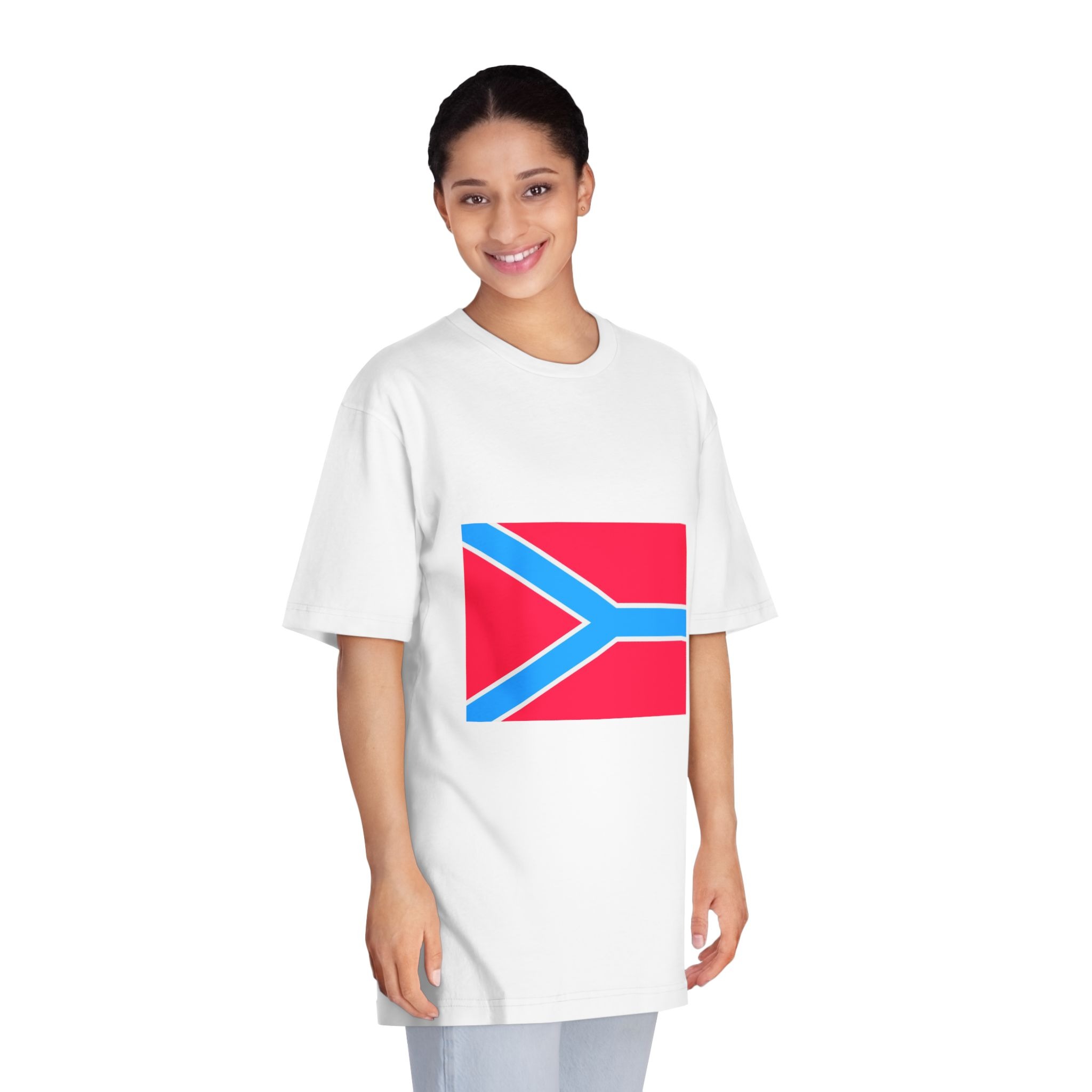 Flag of Druzhkivka Unisex Classic Crewneck T Shirt - Image 3
