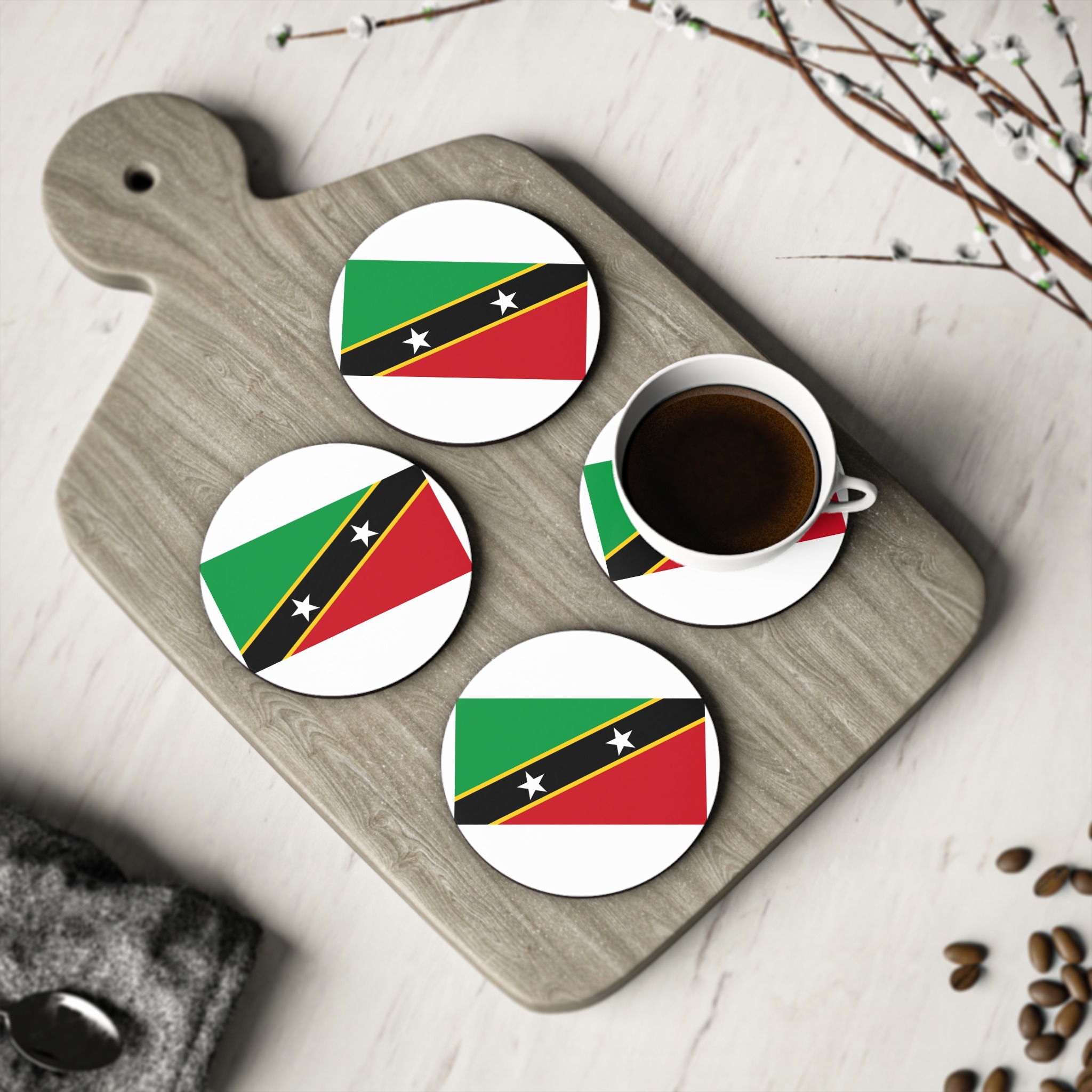Saint Kitts Flag Coasters - Image 4