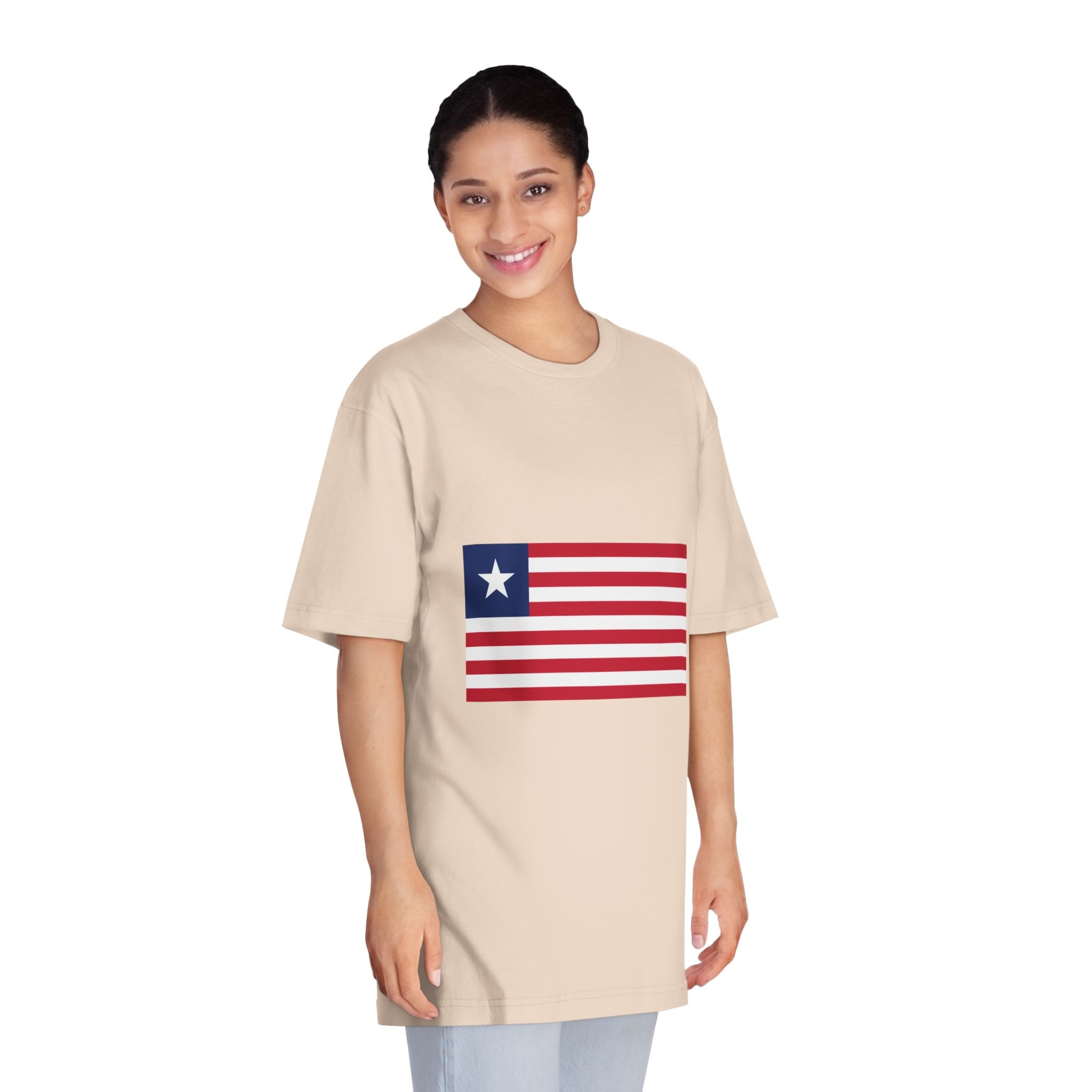 Flag of Liberia Unisex Classic Crewneck T Shirt - Image 11