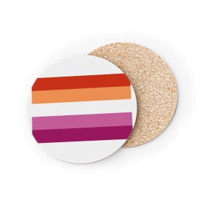 Orange and Pink Lesbian Flag Coasters