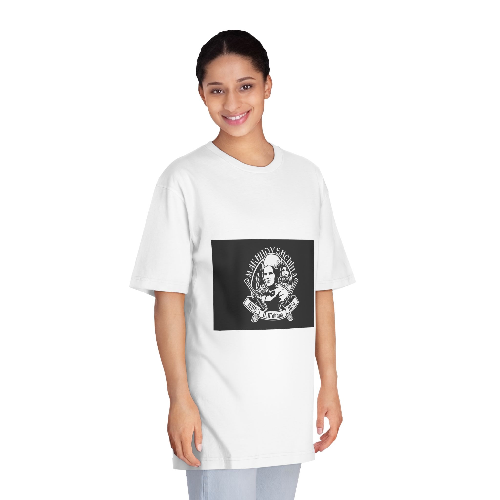 Flag of Father Makhno Unisex Classic Crewneck T Shirt - Image 3