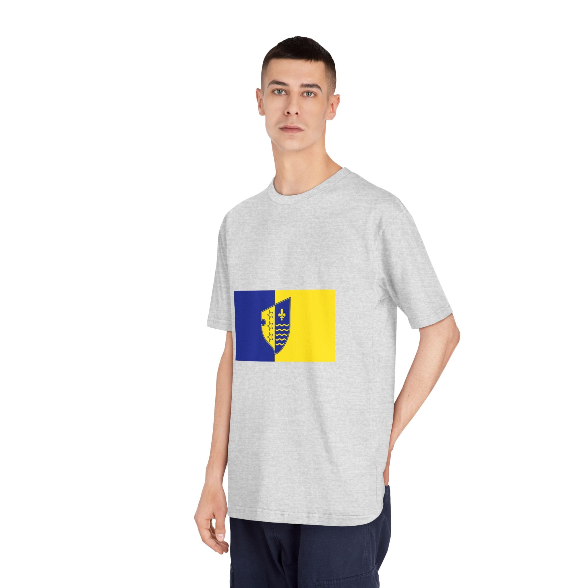 Flag of Bosnian Podrinje Unisex Classic Crewneck T Shirt - Image 16