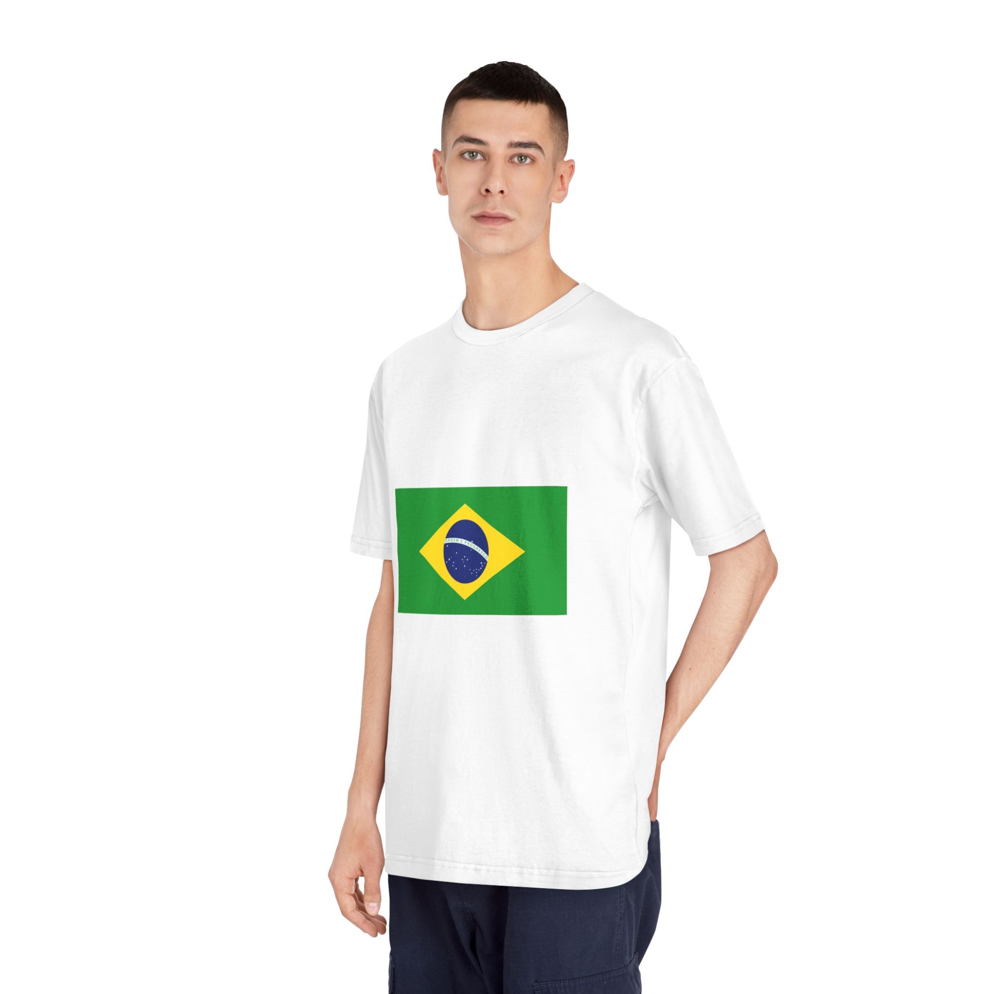 Brasil Flag Unisex Classic Crewneck T Shirt - Image 4