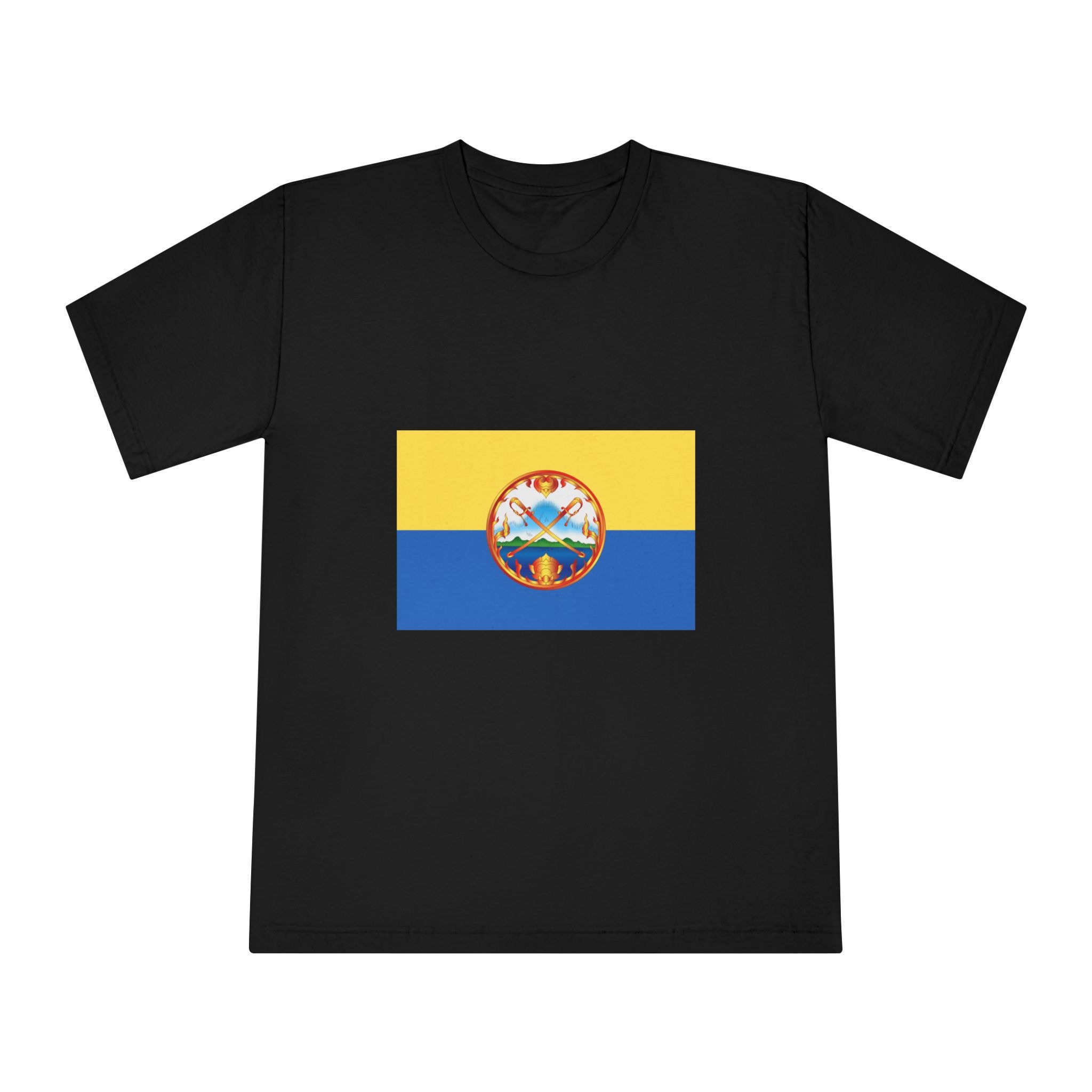 Flag of Krabi (blue Yellow) Unisex Classic Crewneck T Shirt - Image 5