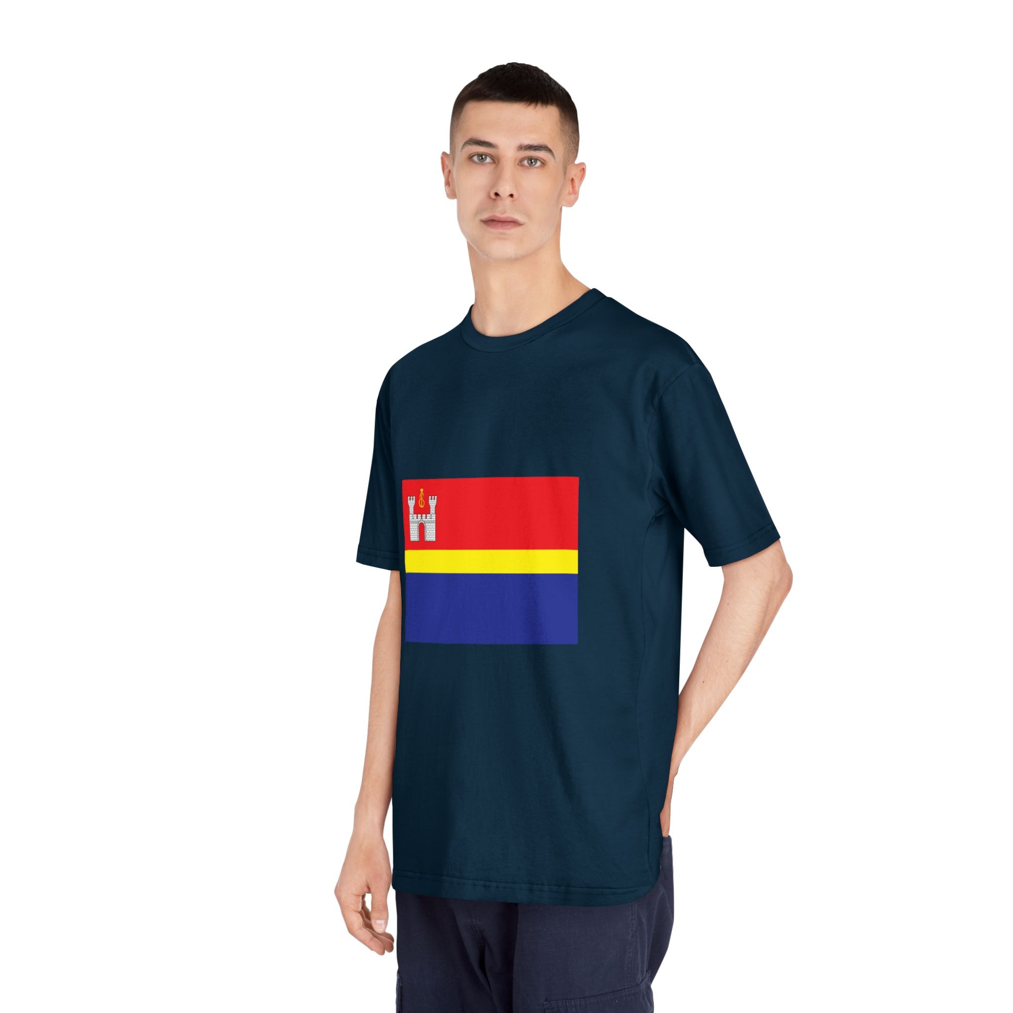 Flag of Kaliningrad Oblast Unisex Classic Crewneck T Shirt - Image 20