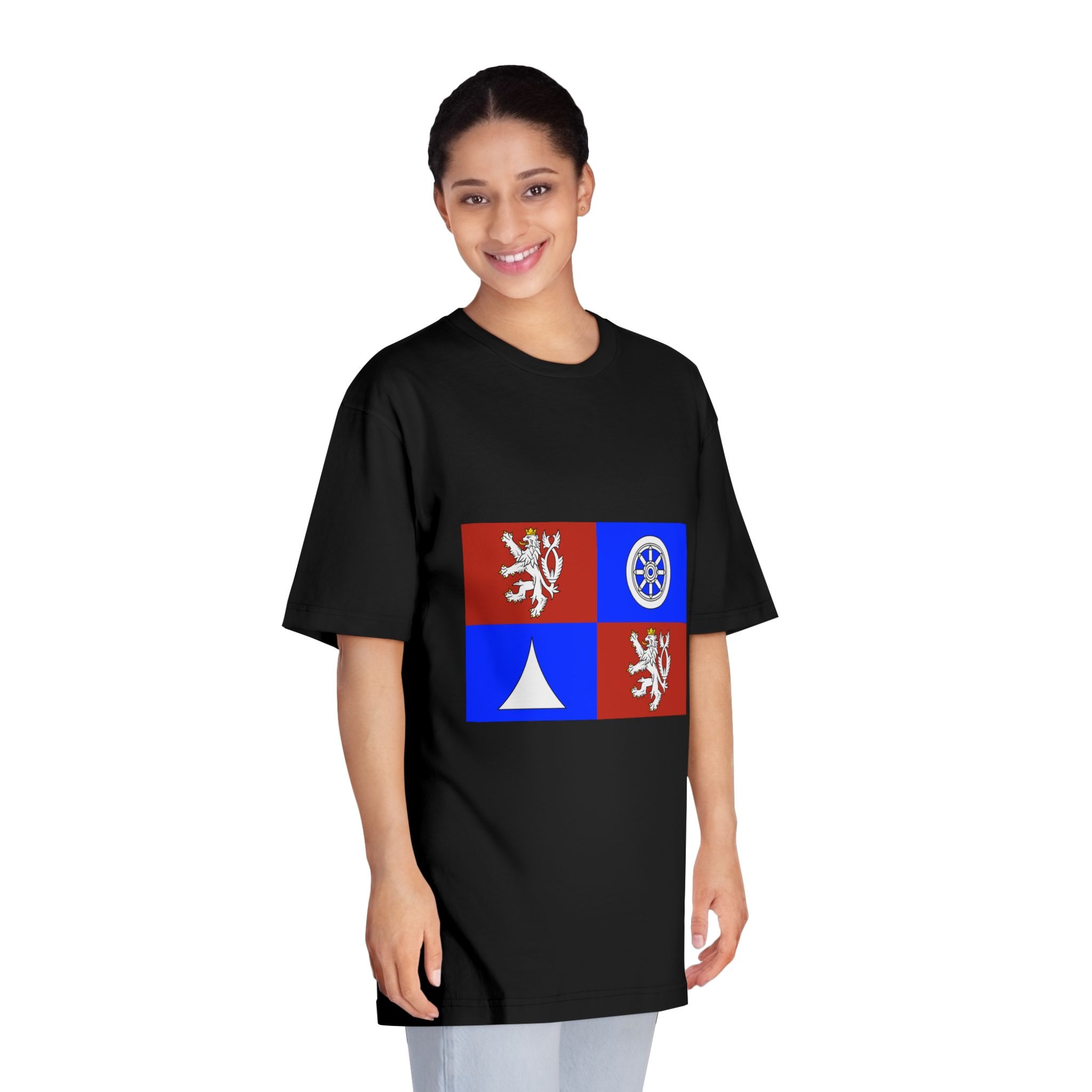 Flag of Liberec Region Unisex Classic Crewneck T Shirt - Image 7