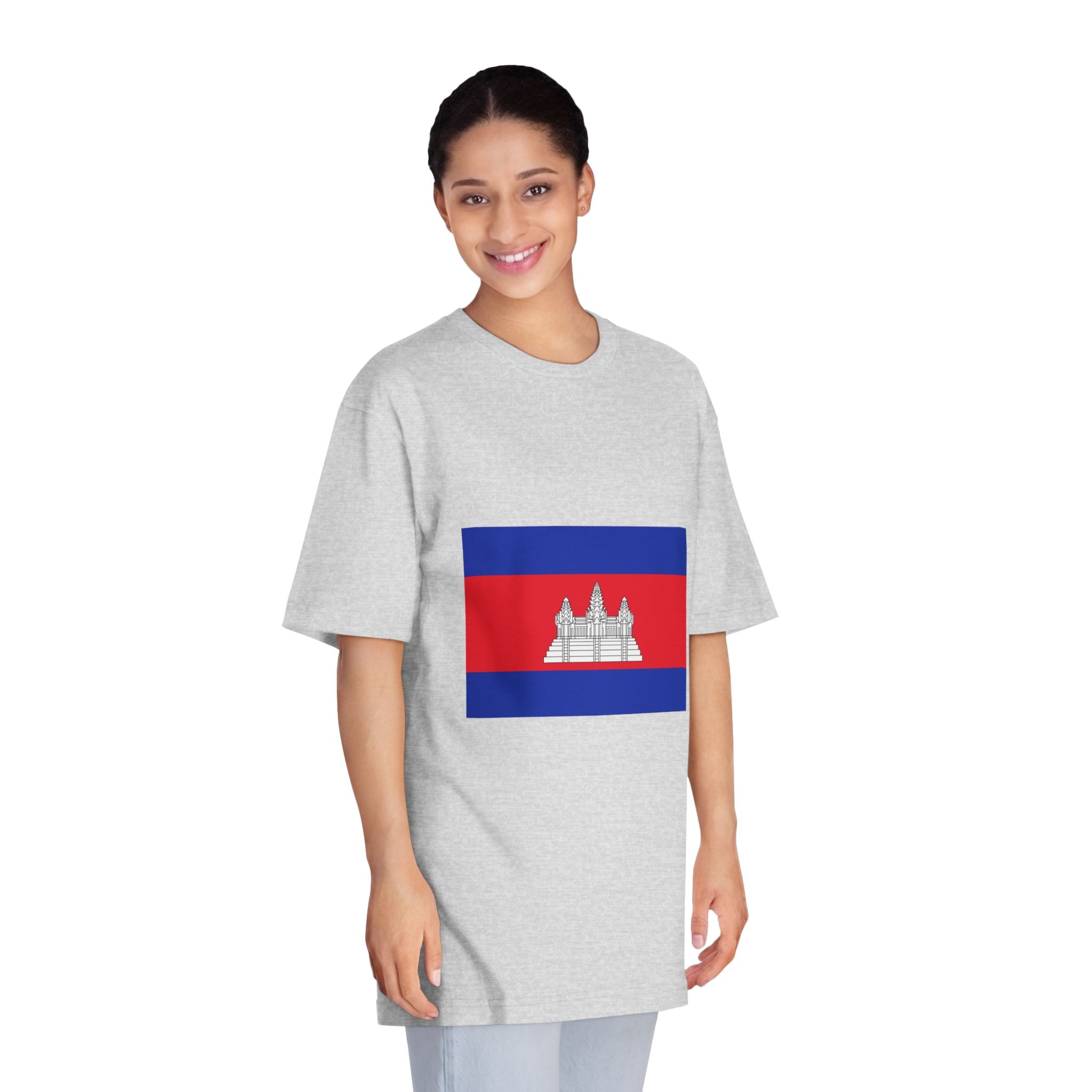 Flag of Cambodia Unisex Classic Crewneck T Shirt - Image 15