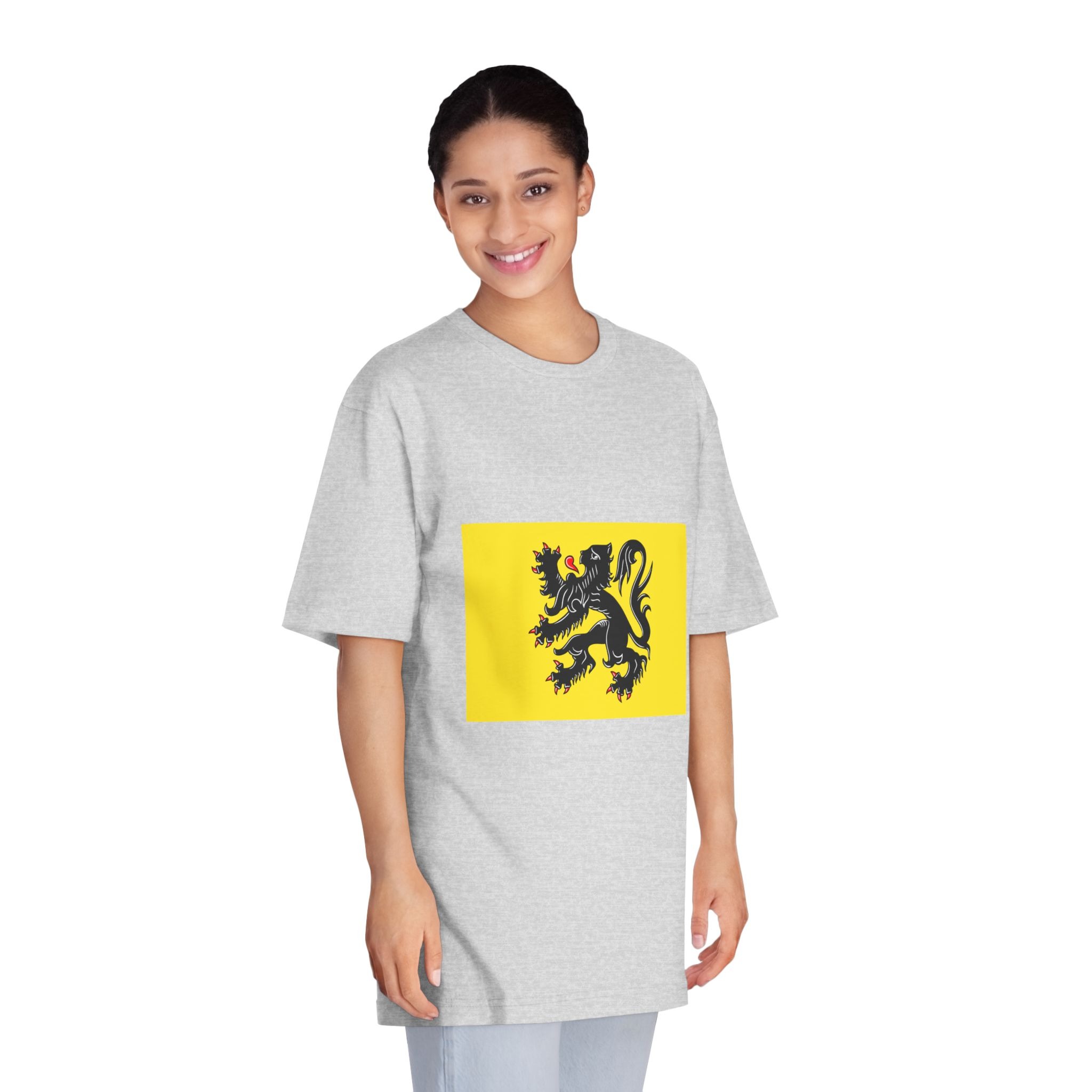 Flag of Flanders Unisex Classic Crewneck T Shirt - Image 15