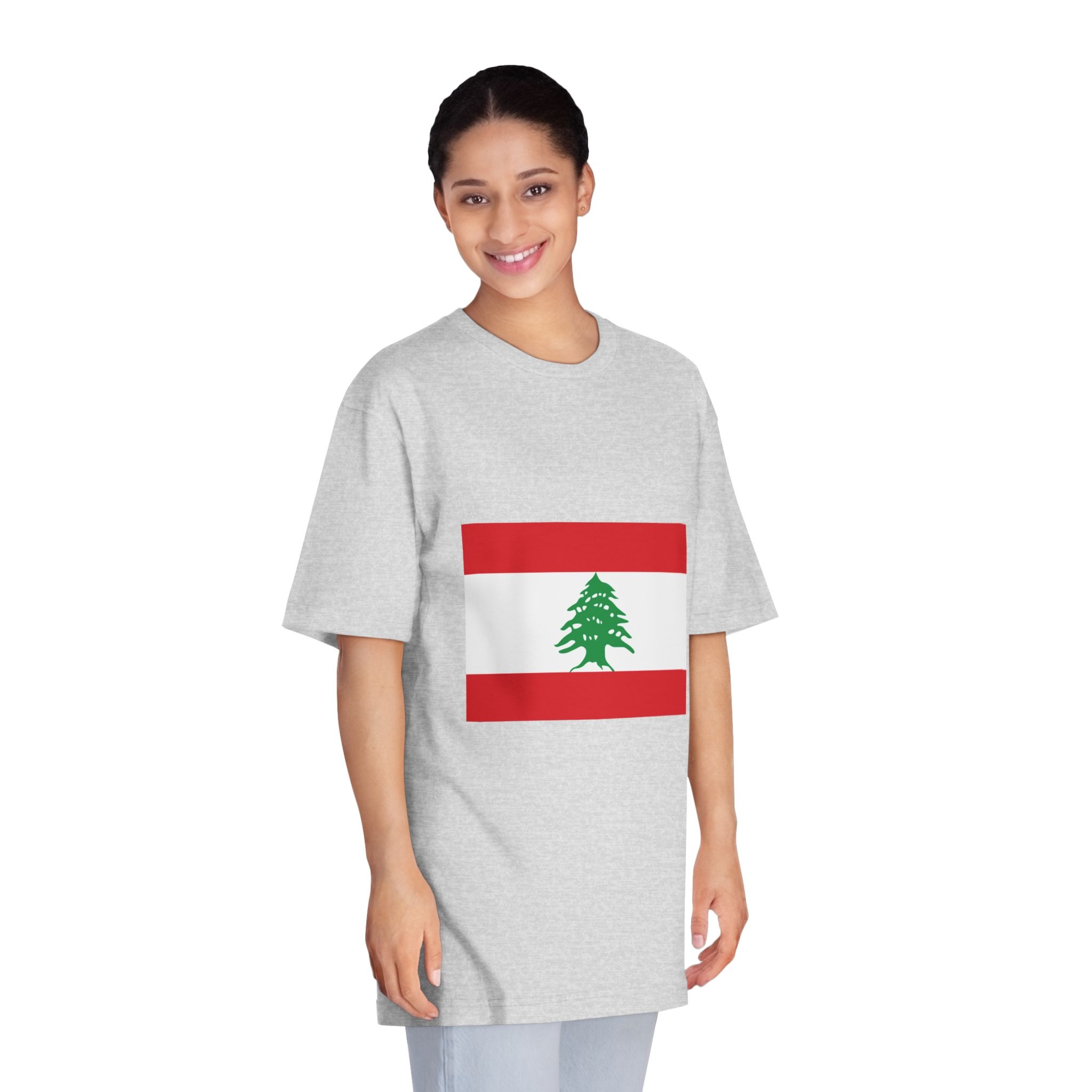 Flag of Lebanon Unisex Classic Crewneck T Shirt - Image 15