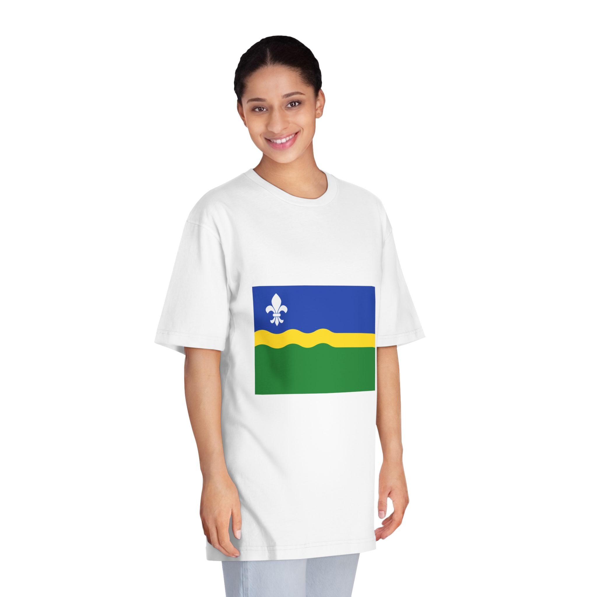 Flag of Flevoland Unisex Classic Crewneck T Shirt - Image 3