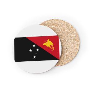 Papua New Guinea National Flag With Southern Cross Bird Paradise Emblem Coasters