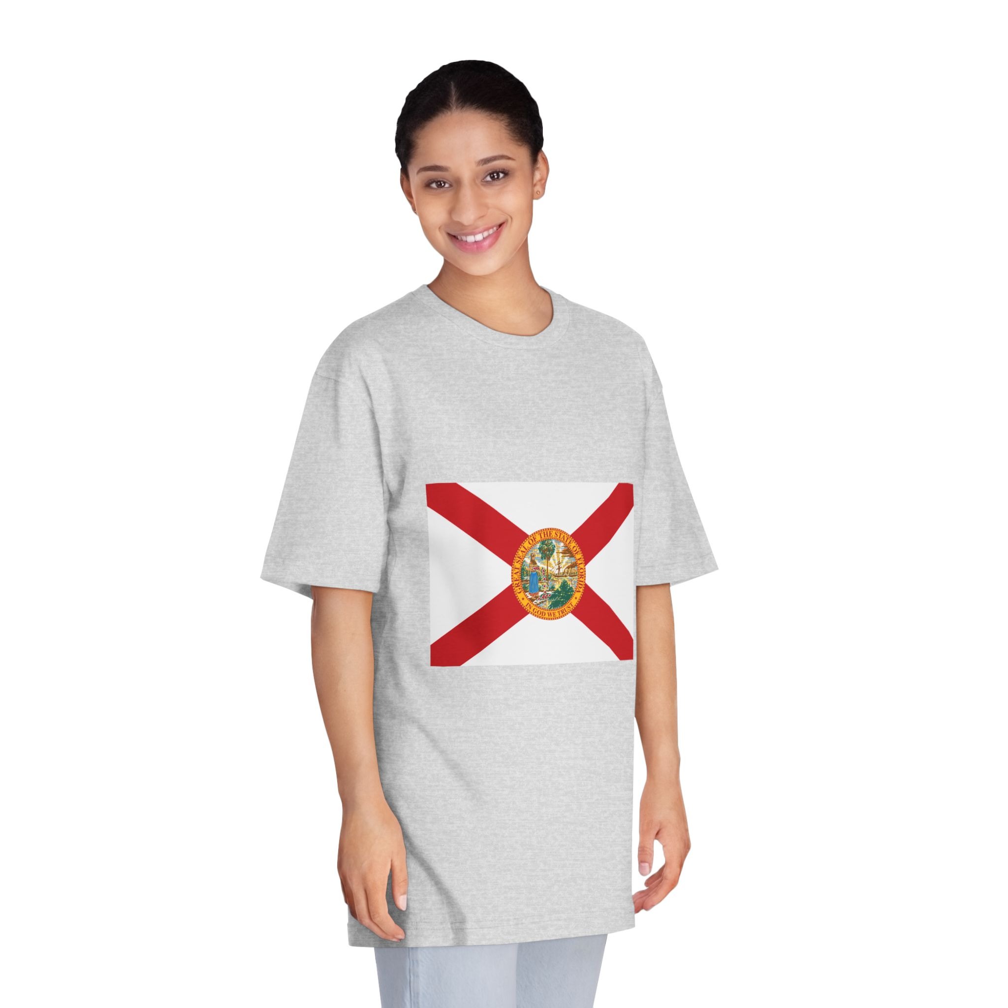 Flag of Florida Unisex Classic Crewneck T Shirt - Image 15