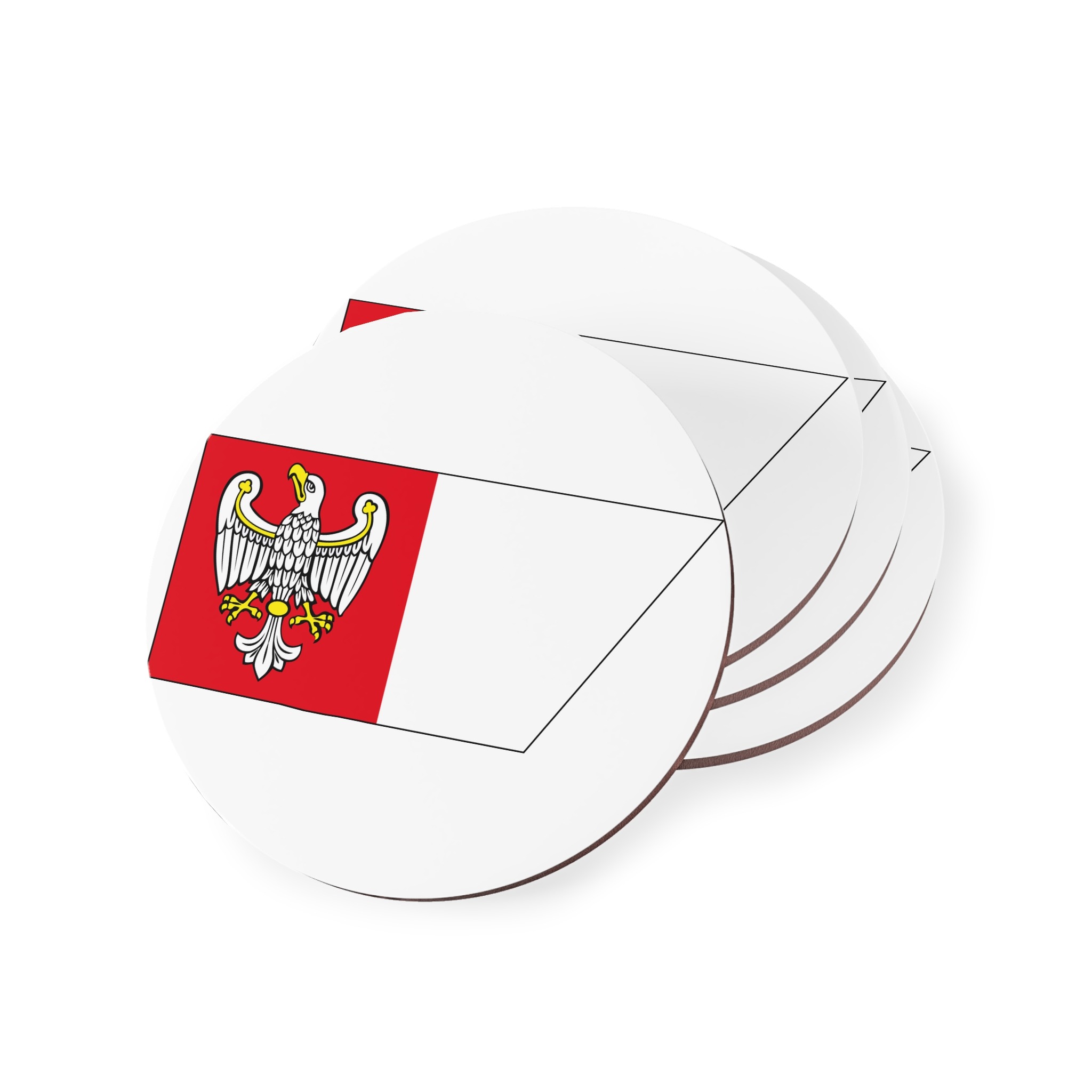 Pol Województwo Wielkopolskie Flag Coasters - Image 3