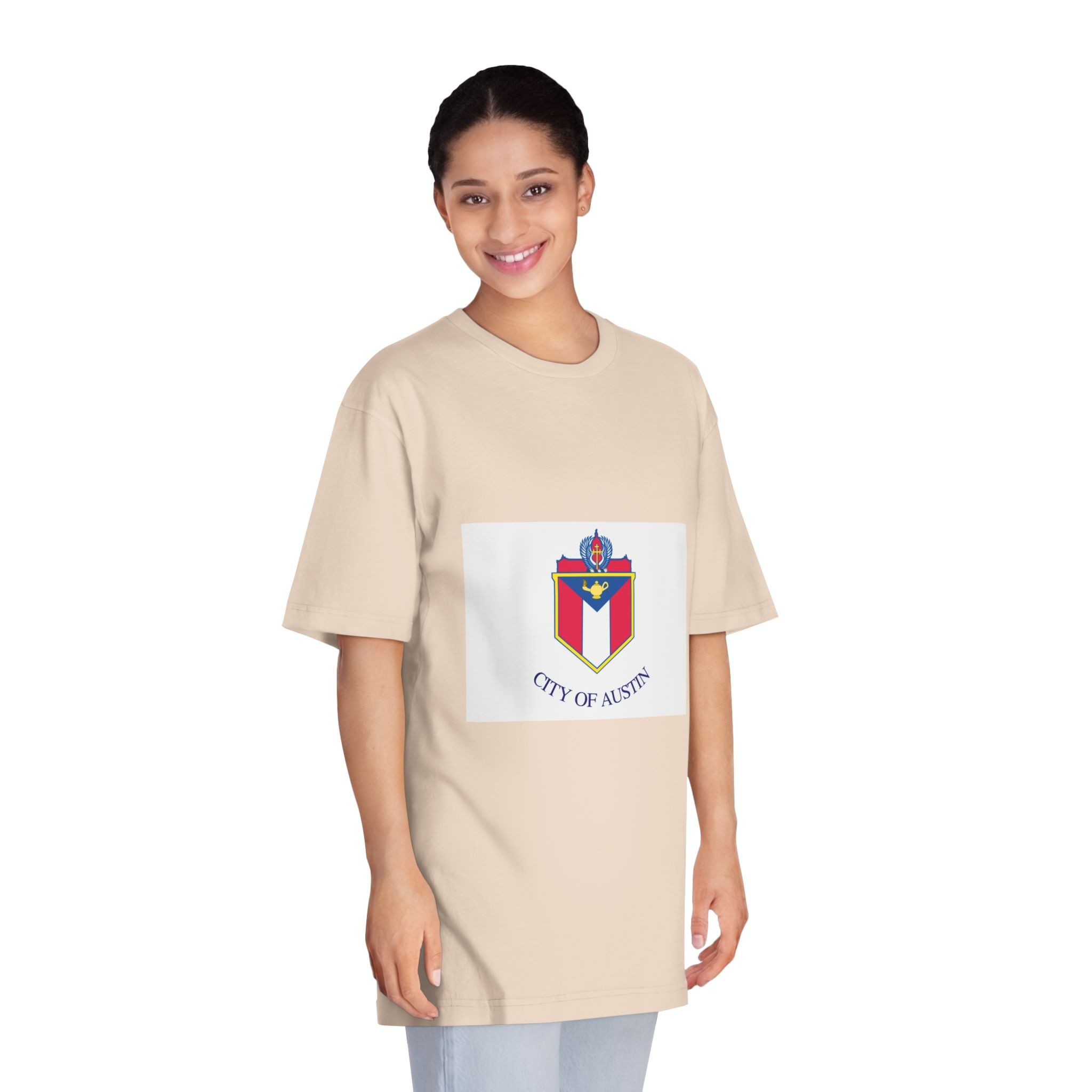 Flag of Austin, Texas Unisex Classic Crewneck T Shirt - Image 11