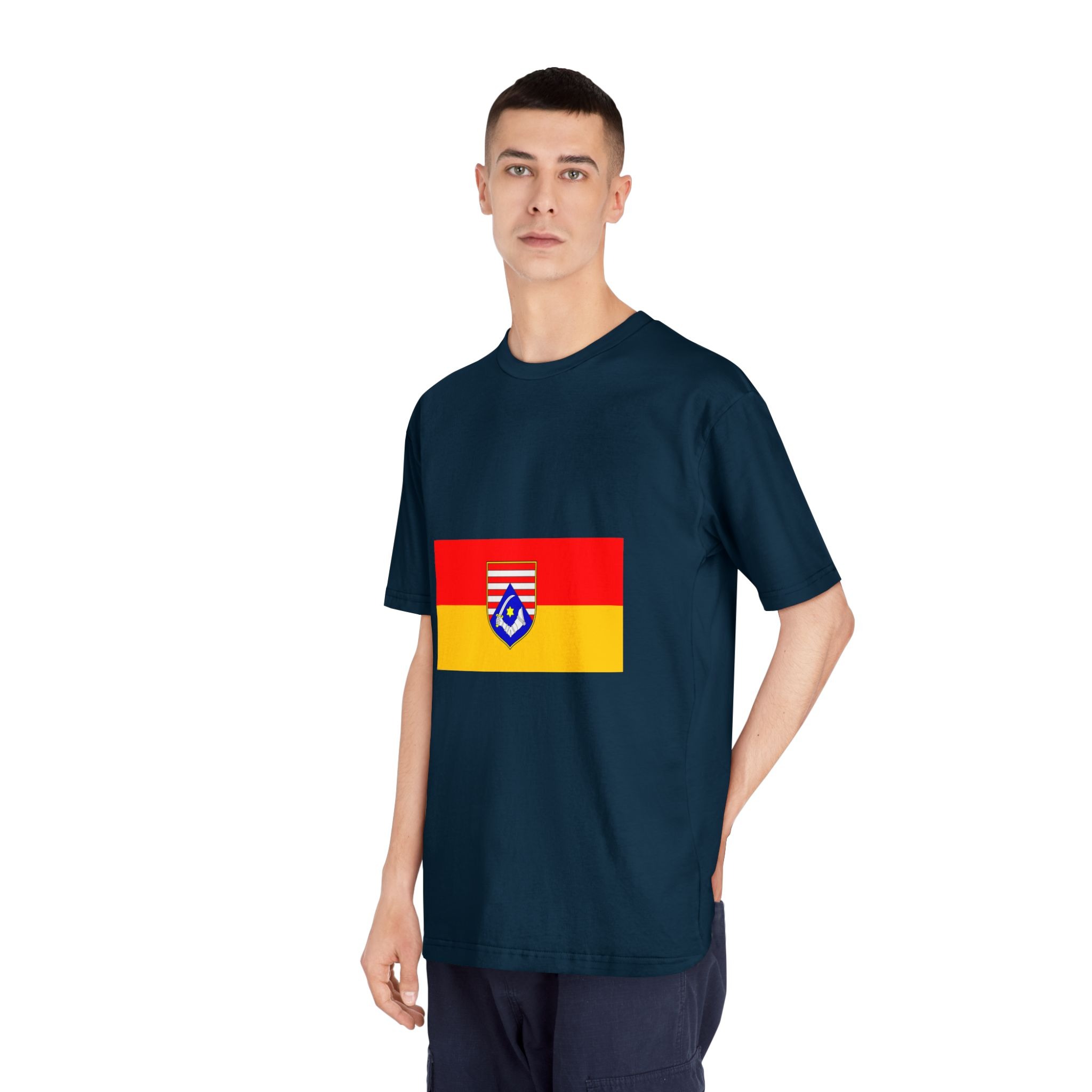 Flag of Karlovac County Unisex Classic Crewneck T Shirt - Image 20