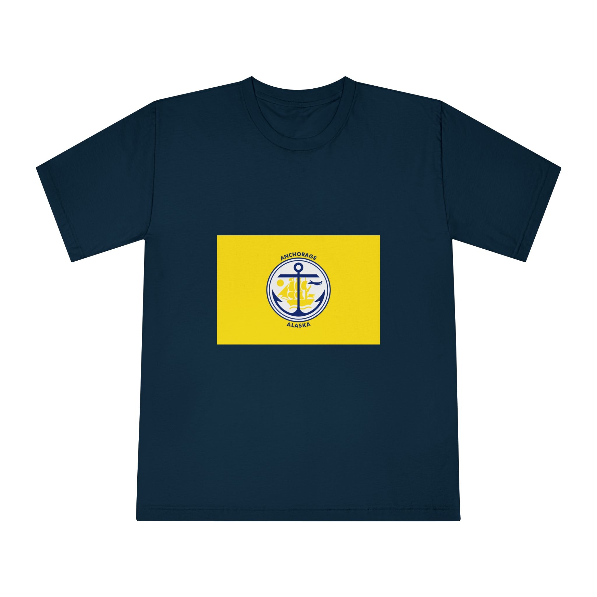 Flag of Anchorage, Alaska Unisex Classic Crewneck T Shirt - Image 17