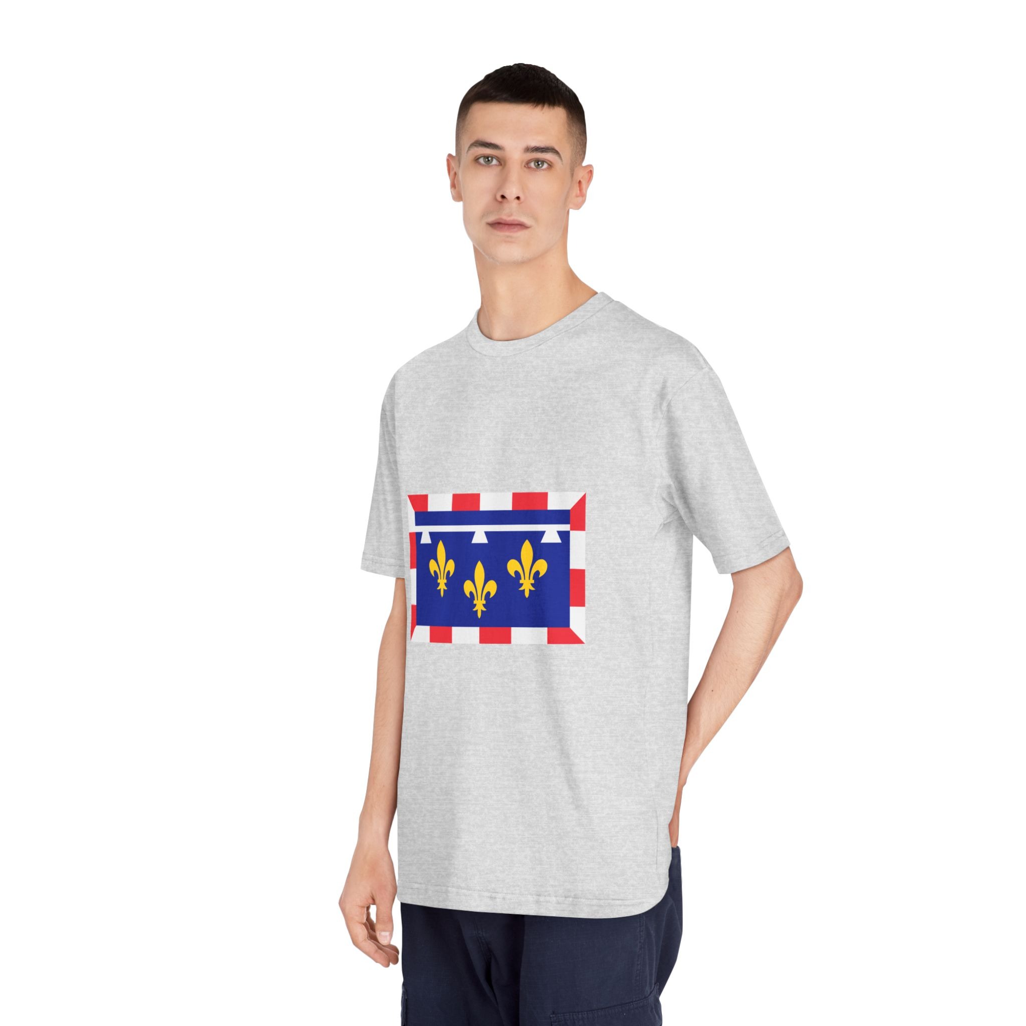 Flag of Centre Val de Loire Unisex Classic Crewneck T Shirt - Image 16