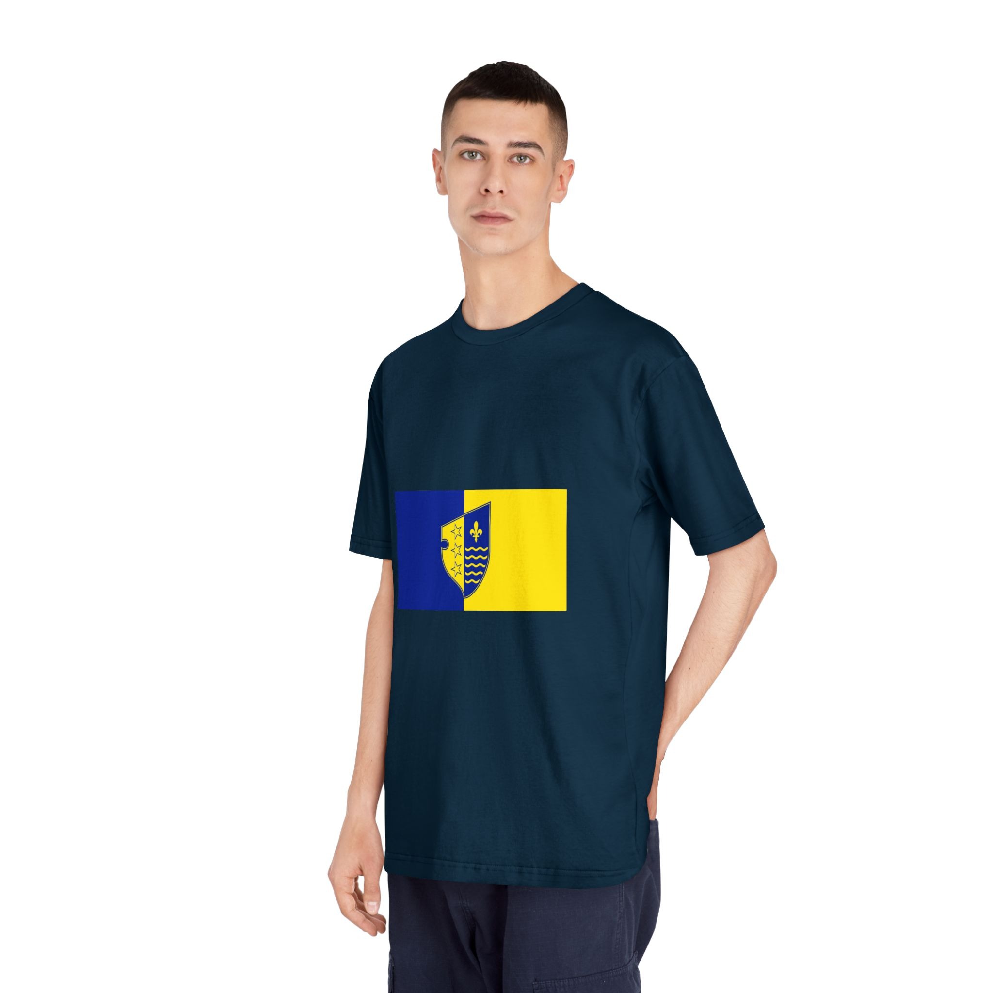 Flag of Bosnian Podrinje Unisex Classic Crewneck T Shirt - Image 20