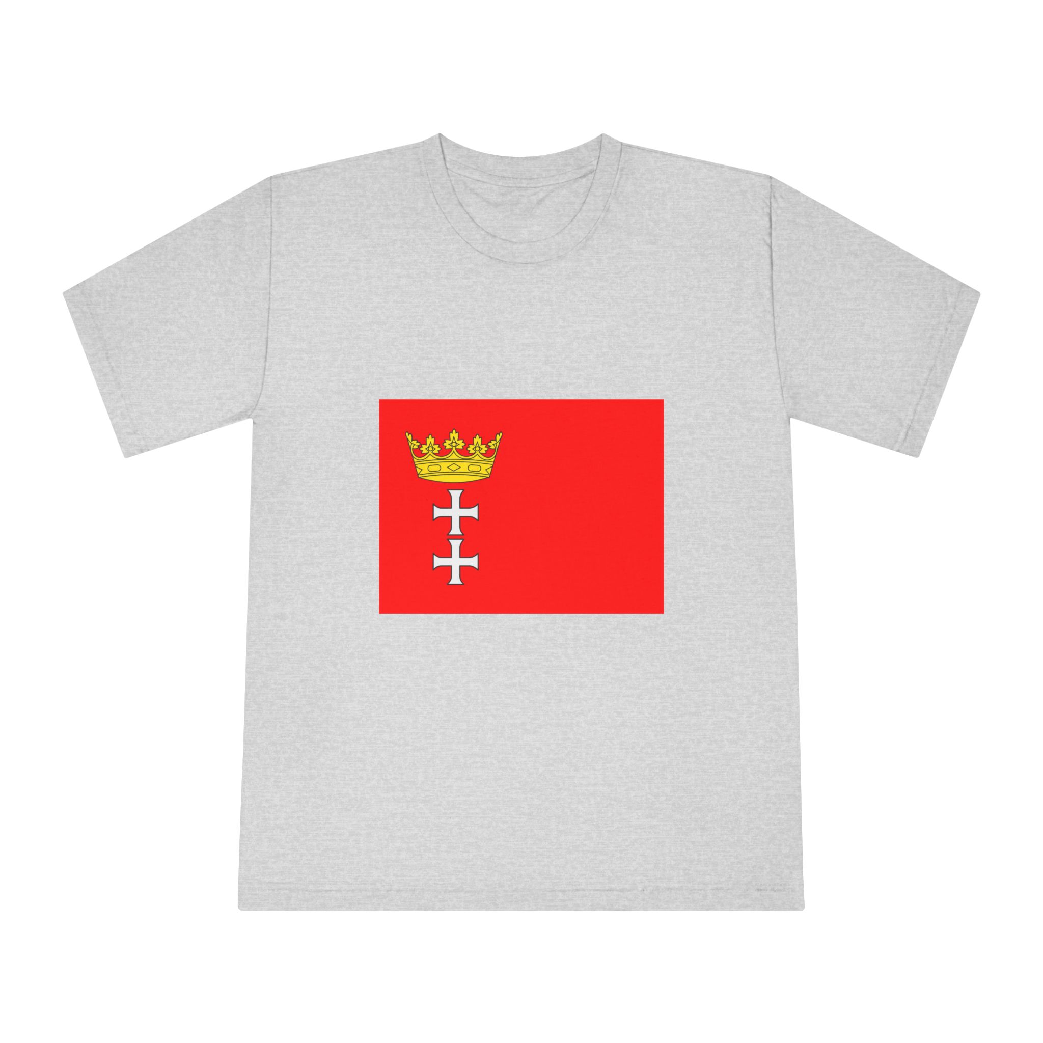 Flag of Gdansk Unisex Classic Crewneck T Shirt - Image 13