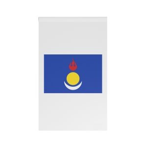 Flag Inner Mongolian Peoples Party Blue Banner With Soyombo Horse Symbol Mongol Unity House Banner