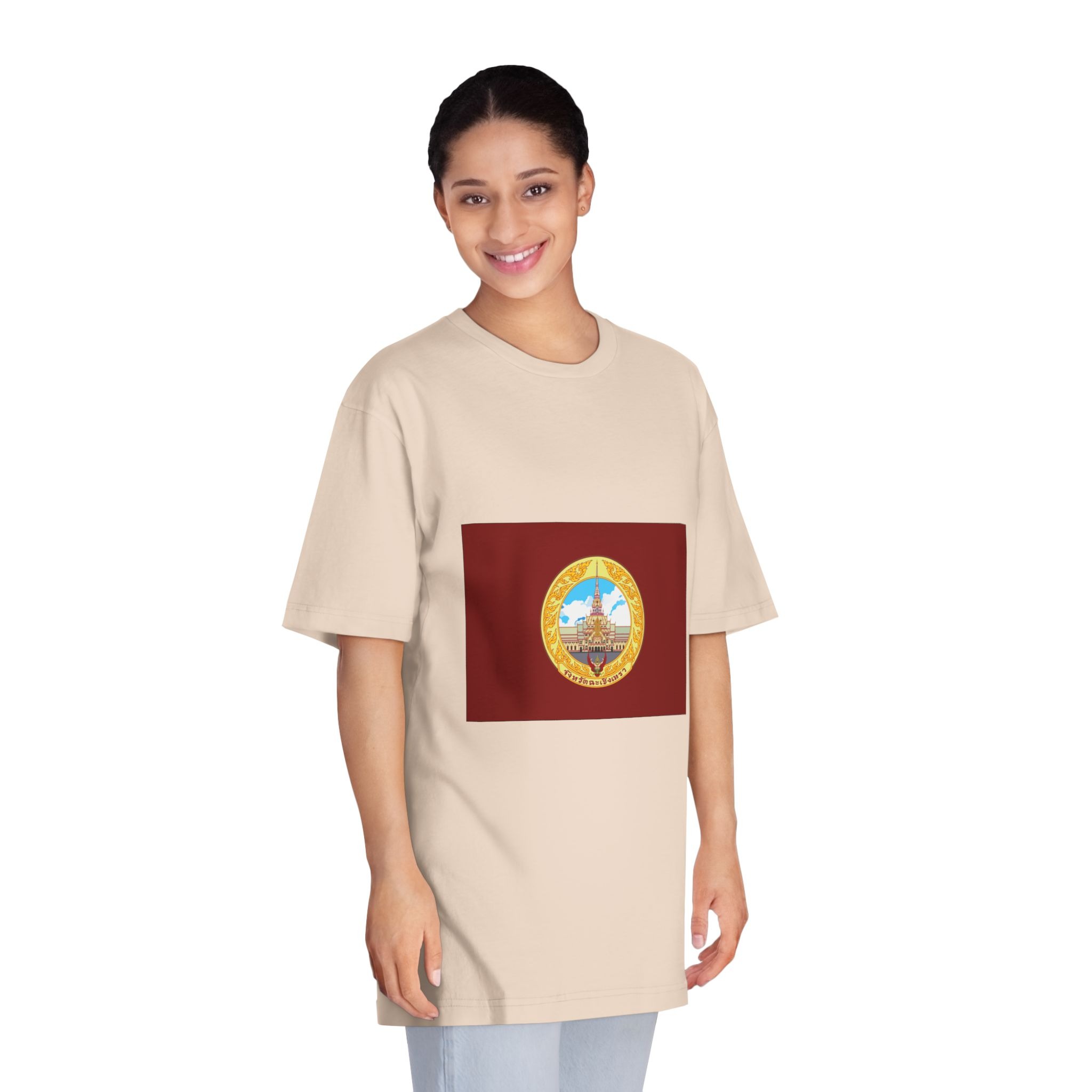 Flag of Chachoengsao Province Unisex Classic Crewneck T Shirt - Image 11