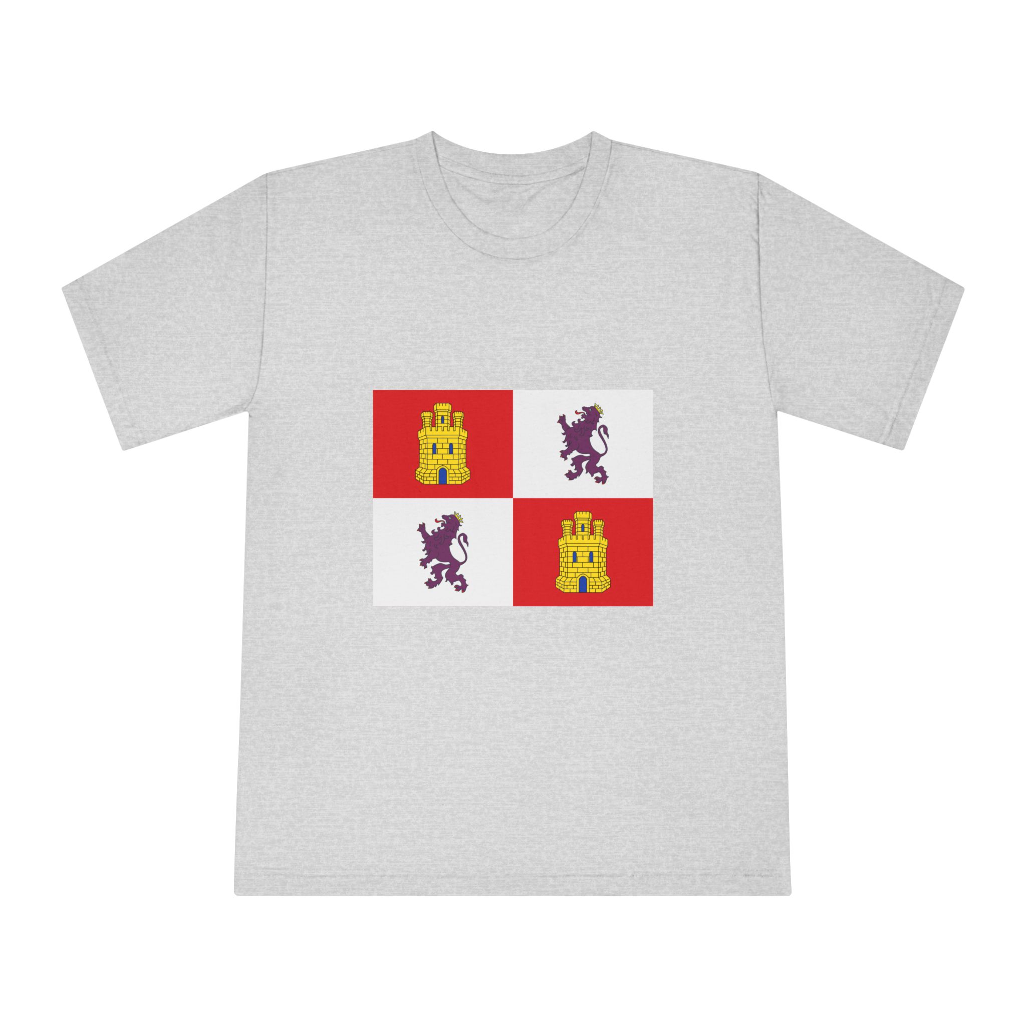 Flag of Castile and León Unisex Classic Crewneck T Shirt - Image 13