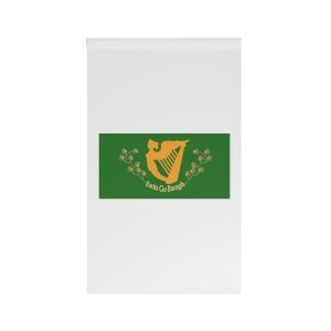 Erin Go Bragh Flag Irish Nationalist Banner With Green Background Gold Harp Symbol Ireland Heritage House Banner
