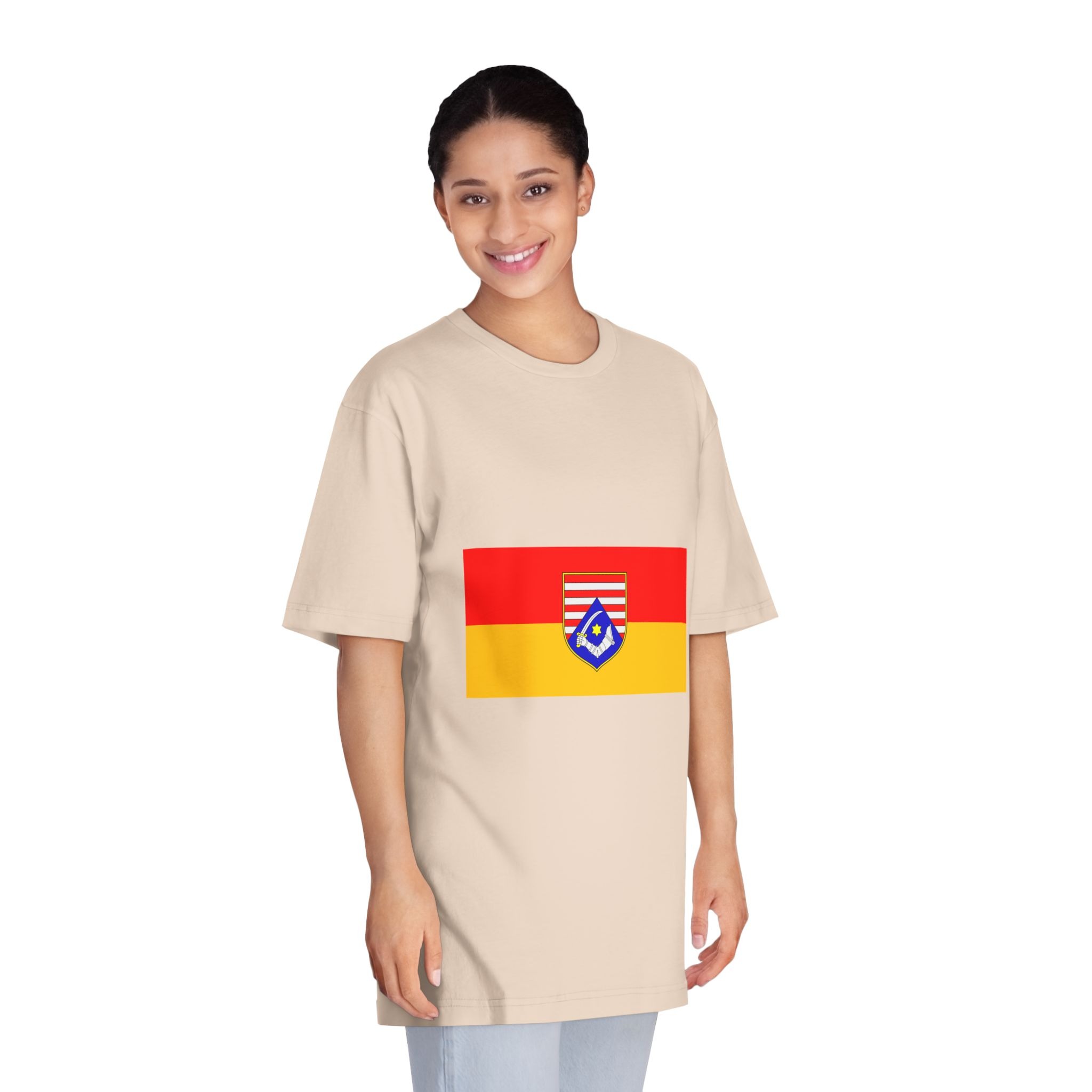 Flag of Karlovac County Unisex Classic Crewneck T Shirt - Image 11
