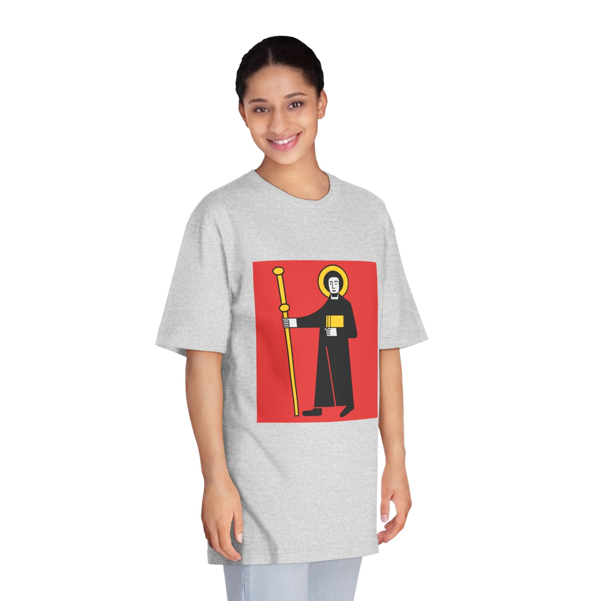 Flag of Canton of Glarus Unisex Classic Crewneck T Shirt - Image 15