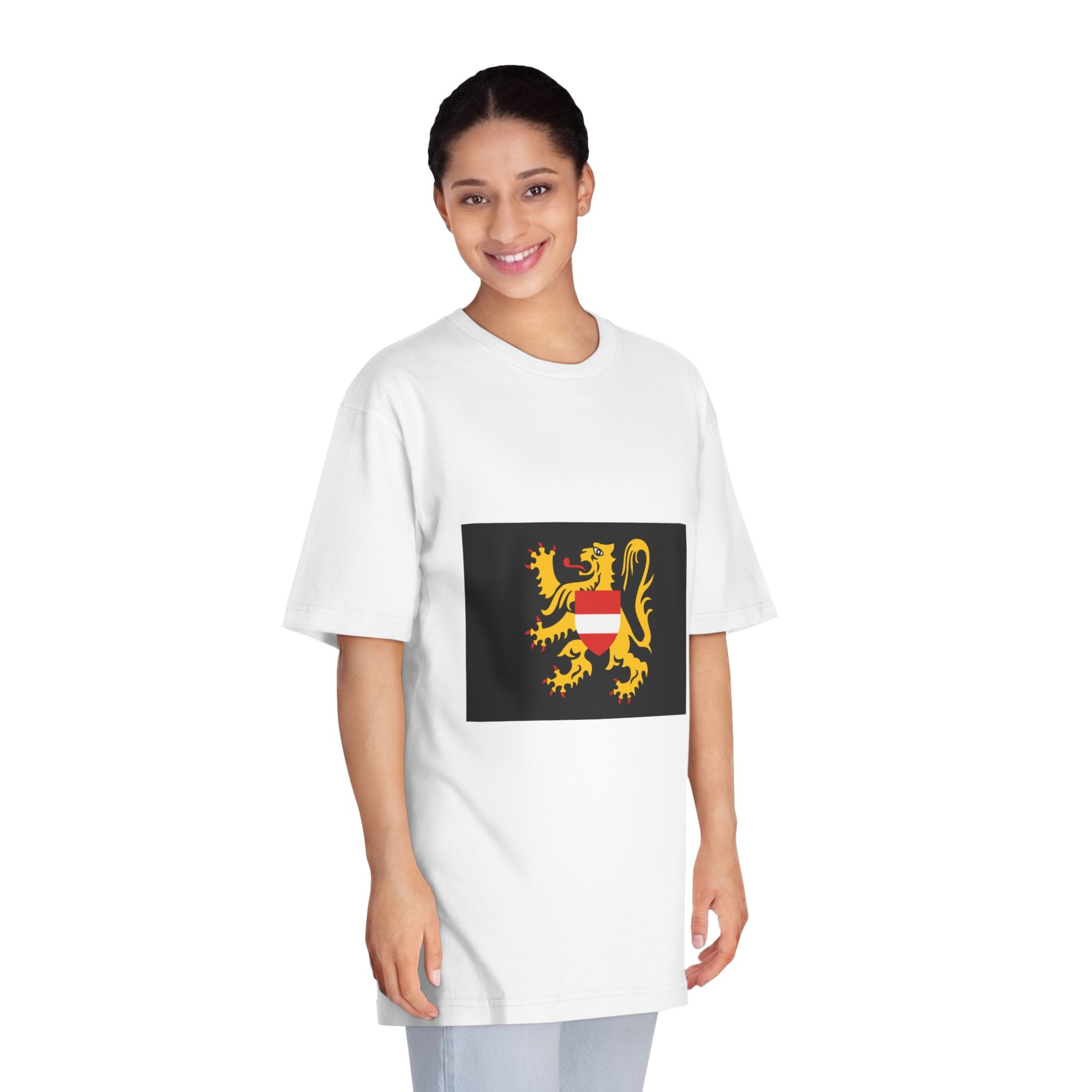 Flag of Flemish Brabant Unisex Classic Crewneck T Shirt - Image 3