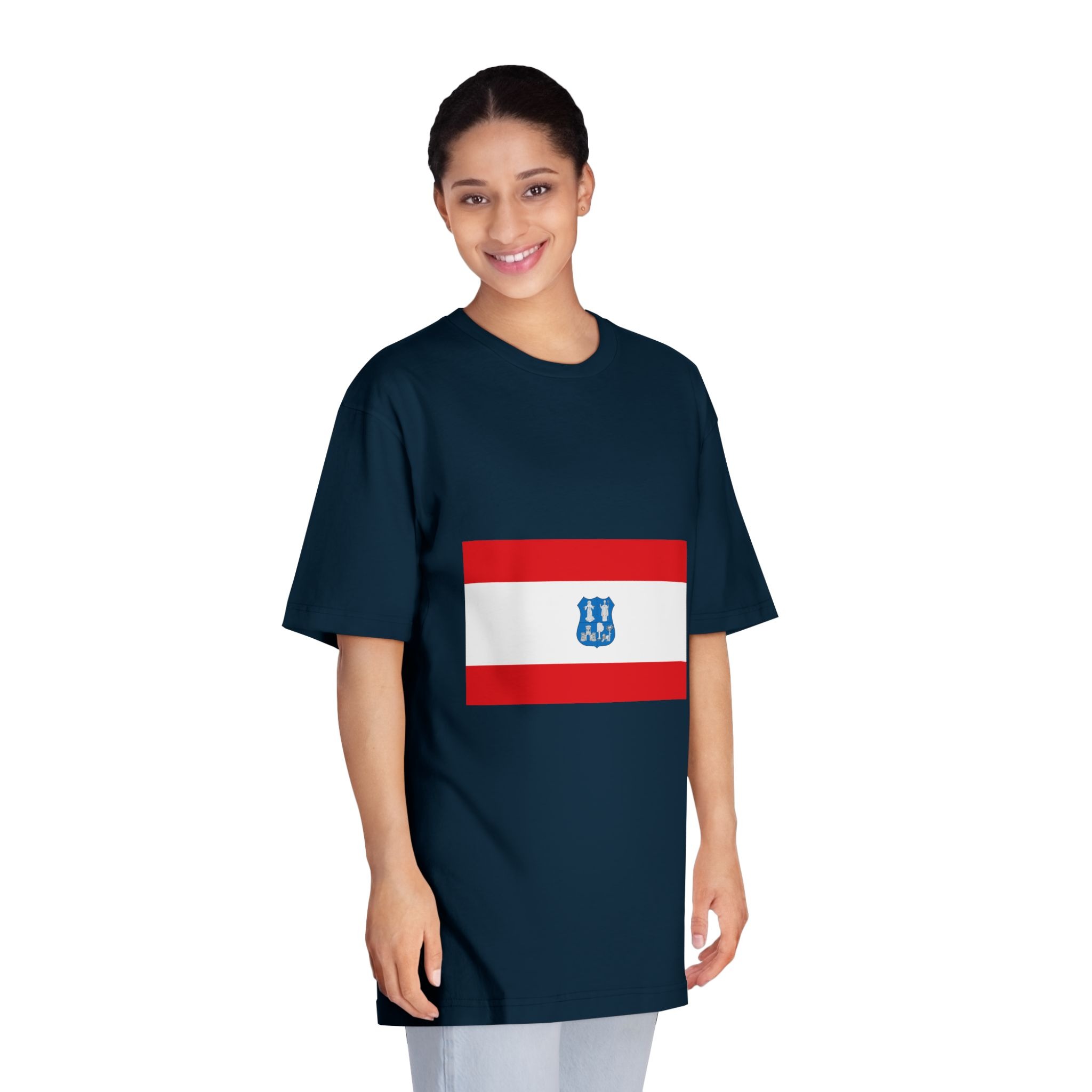 Flag of Asunción Unisex Classic Crewneck T Shirt - Image 19