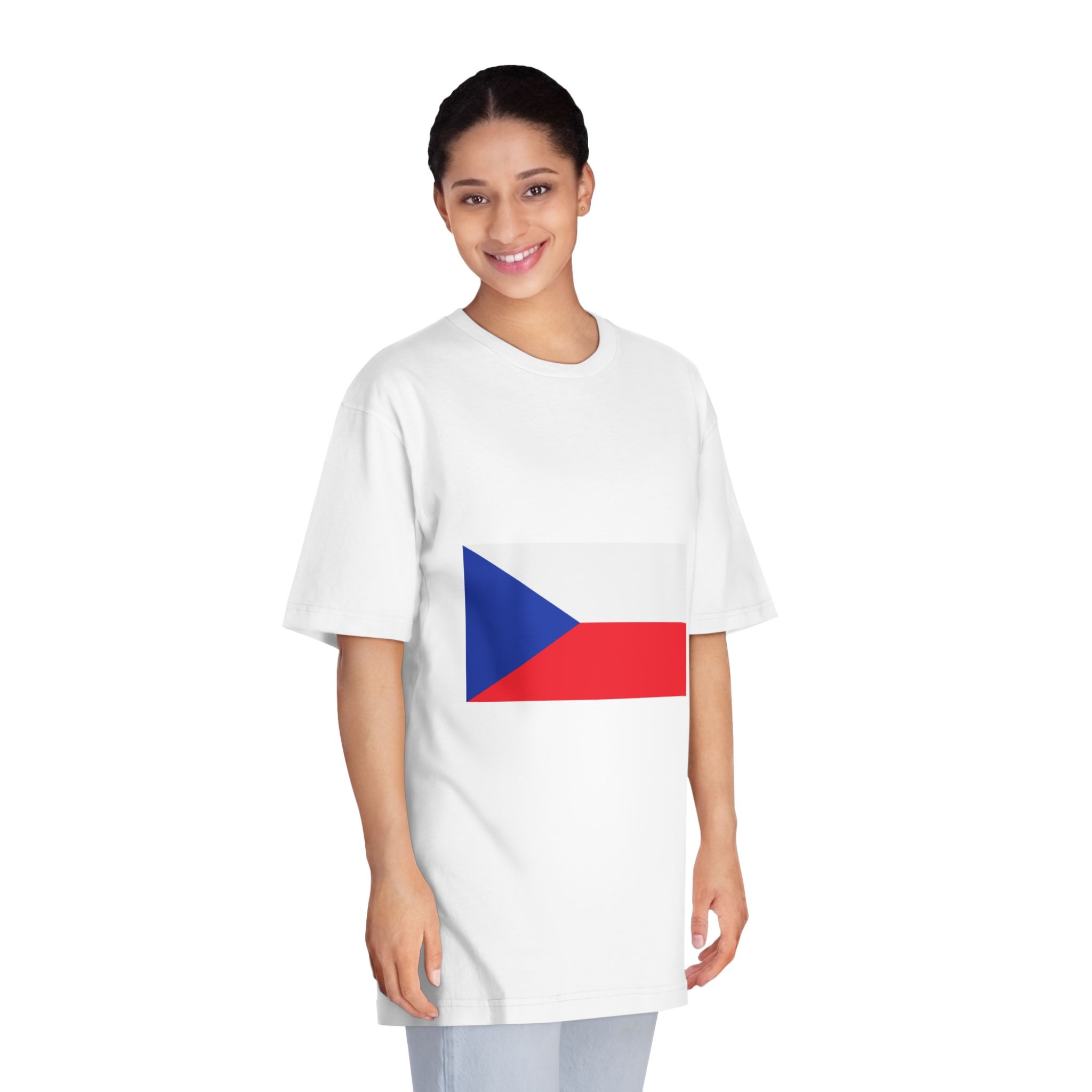 Czech Republic Flag Unisex Classic Crewneck T Shirt - Image 3