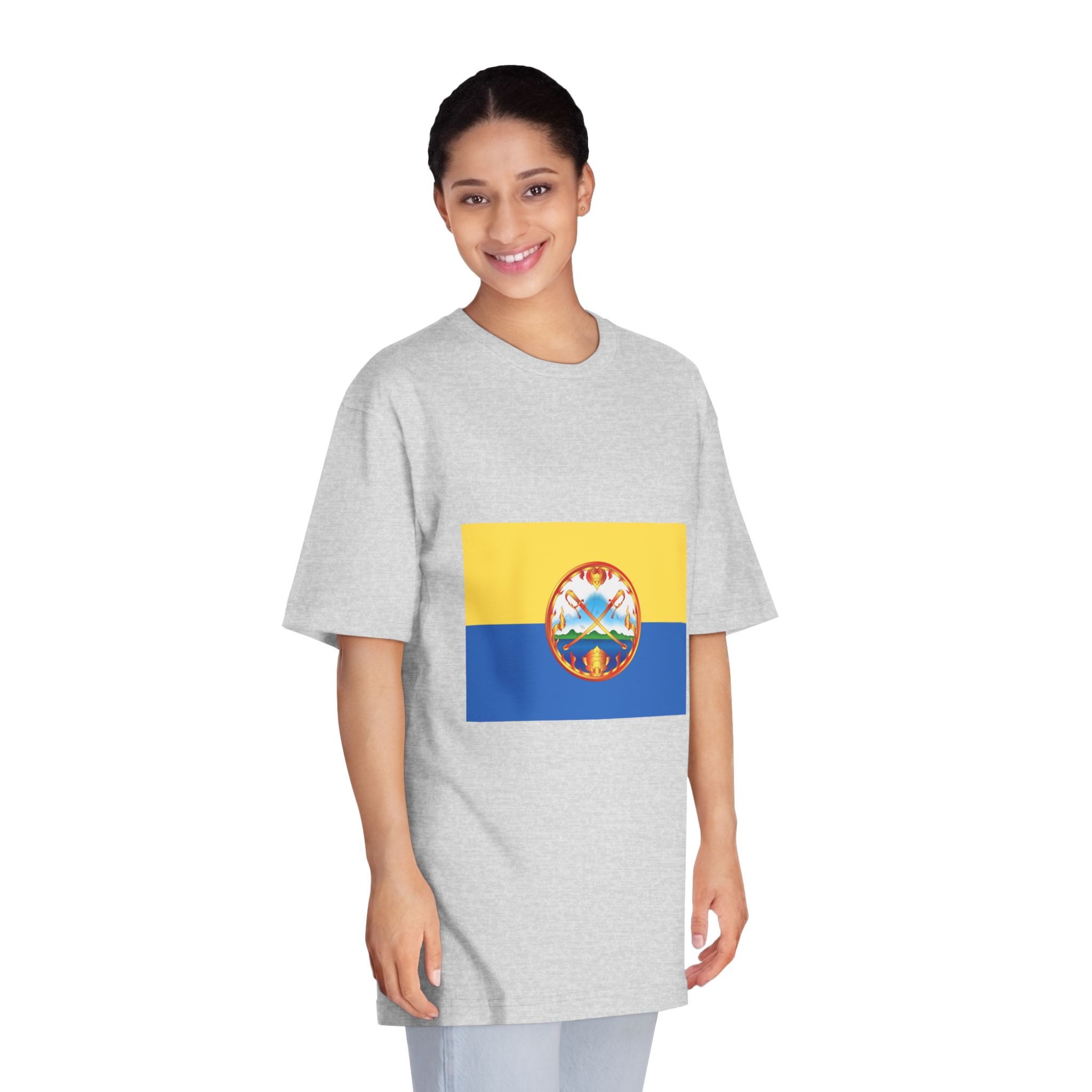 Flag of Krabi (blue Yellow) Unisex Classic Crewneck T Shirt - Image 15