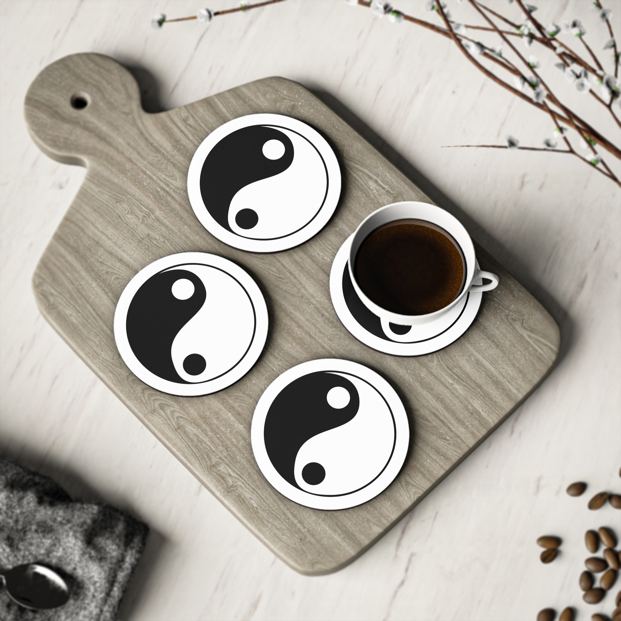 Symbol Yin Yang 01 Coasters - Image 4