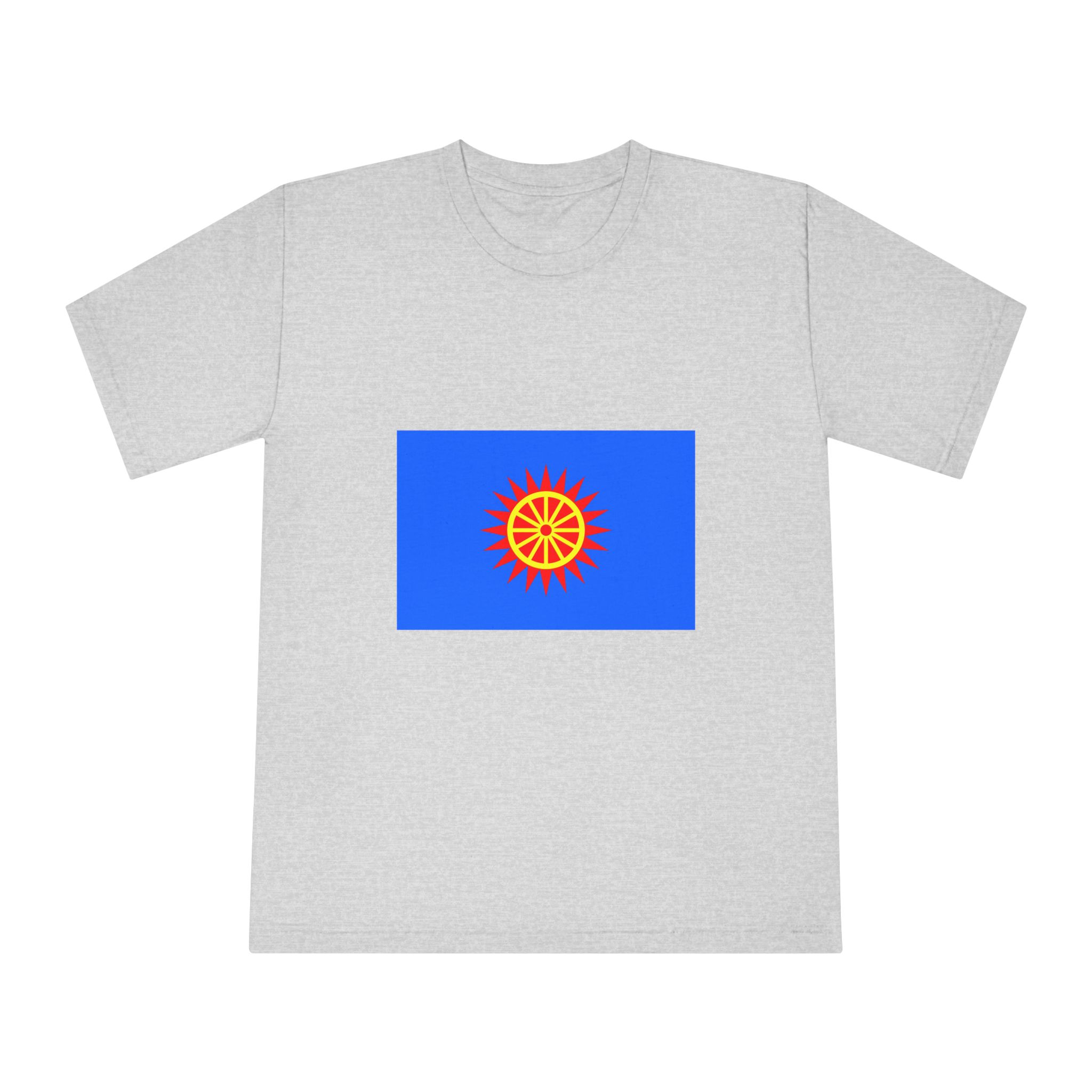 Flag of Obukhiv Raion Unisex Classic Crewneck T Shirt - Image 13