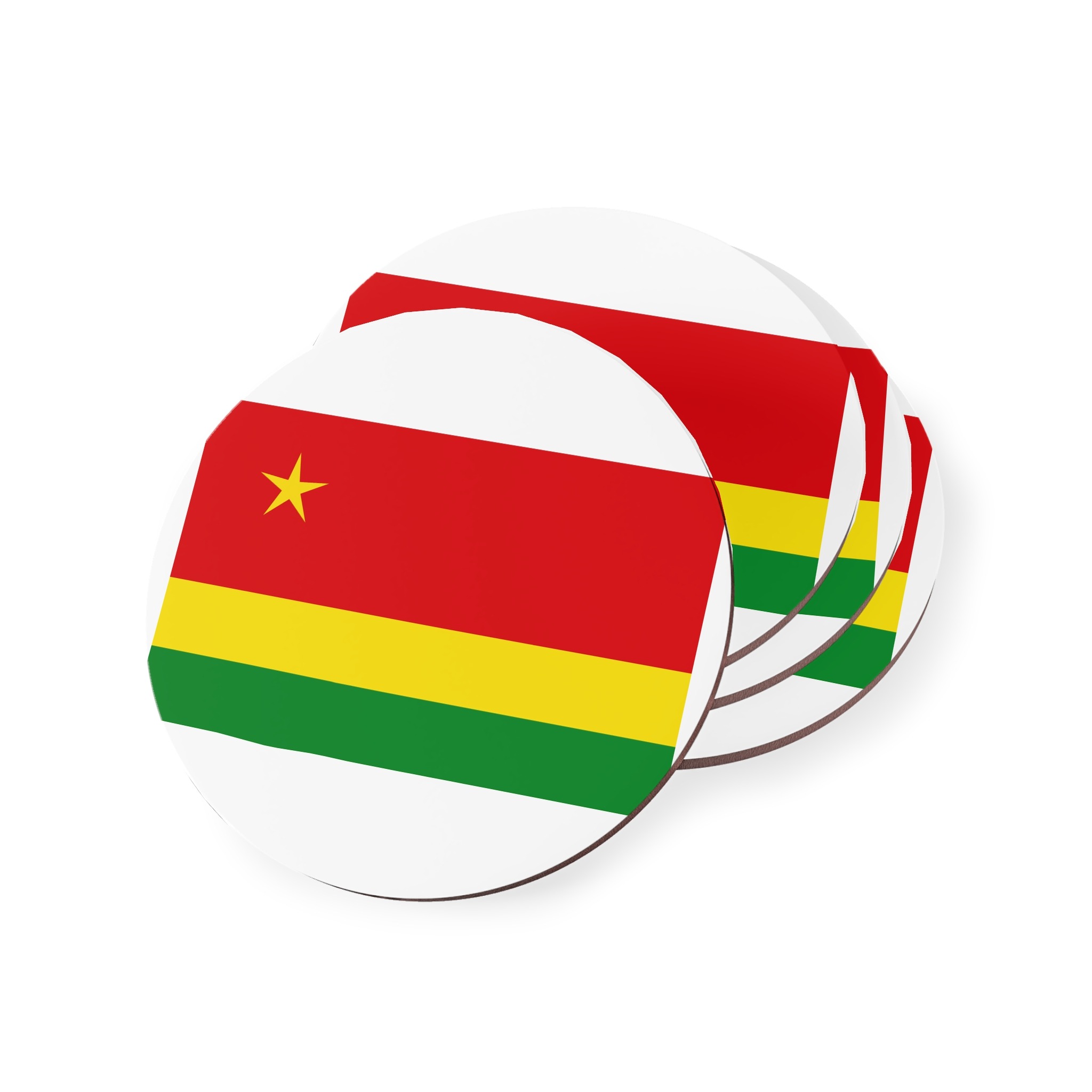 Proposed Nationalist Flag Reunion Blue Red Green Yellow Stripes Regional Banner Inde Coasters - Image 3