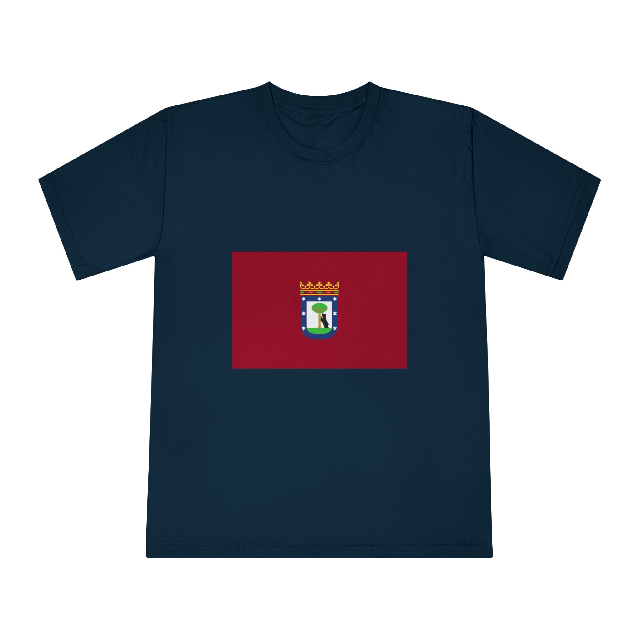 Bandera de La Ciudad de Madrid Unisex Classic Crewneck T Shirt - Image 17