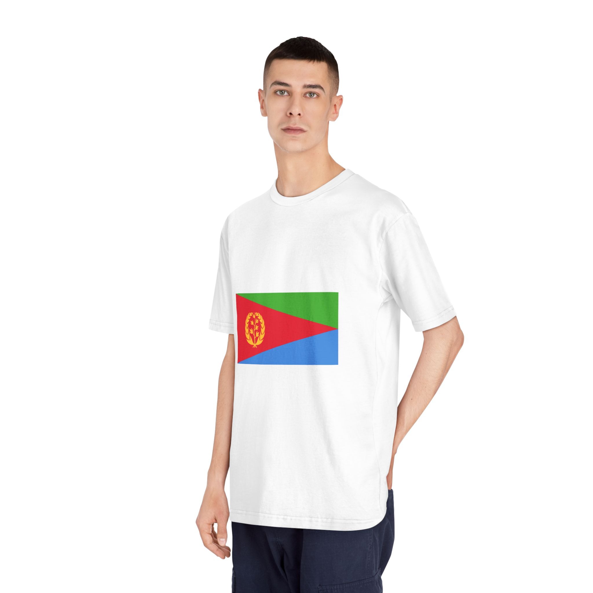 Flag of Eritrea Unisex Classic Crewneck T Shirt - Image 4