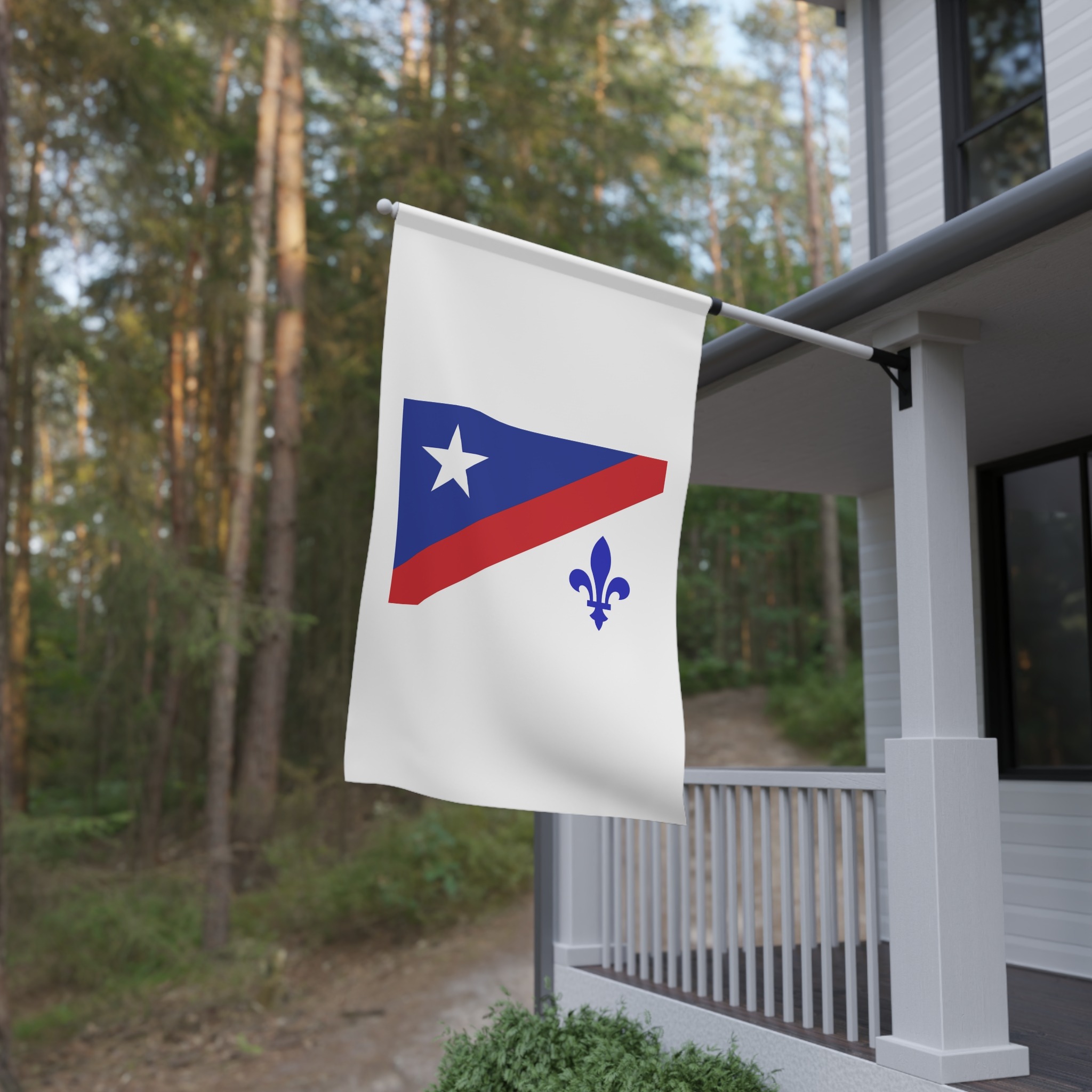 Drapeau Francoamericain Frenchamerican Tricolor Flag Symbol Francophone Comm House Banner - Image 4