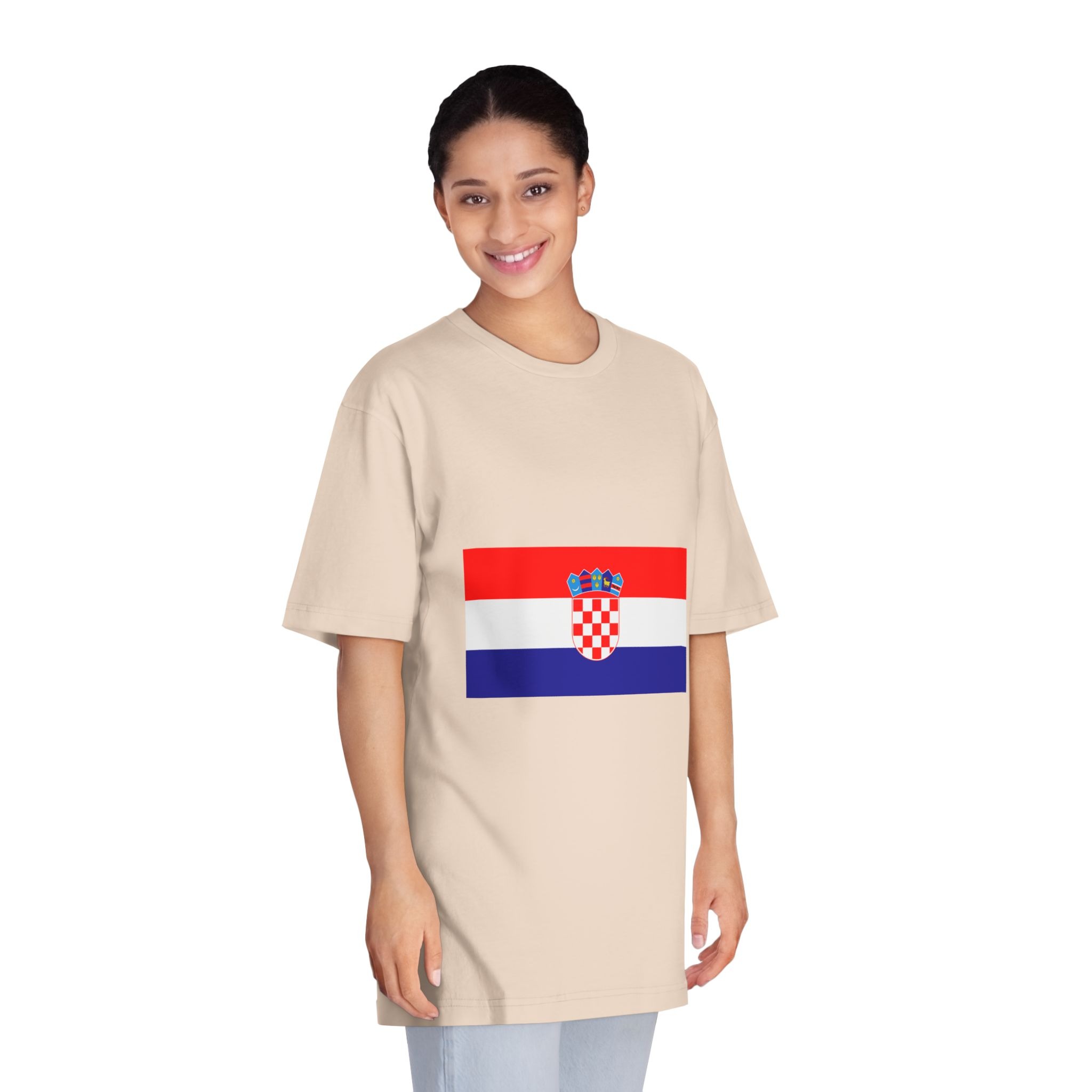 Flag of Croatia Unisex Classic Crewneck T Shirt - Image 11