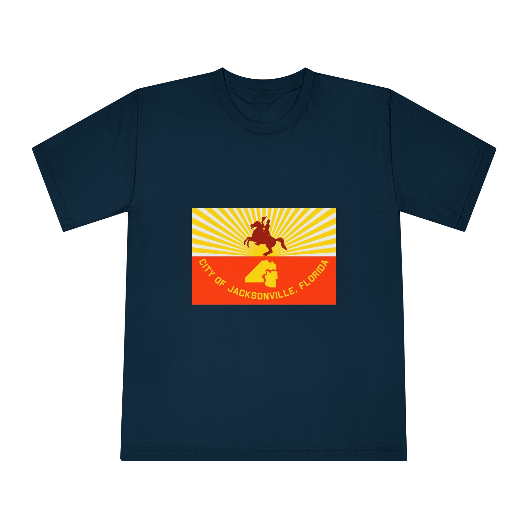 Flag of Jacksonville Florida Unisex Classic Crewneck T Shirt - Image 17