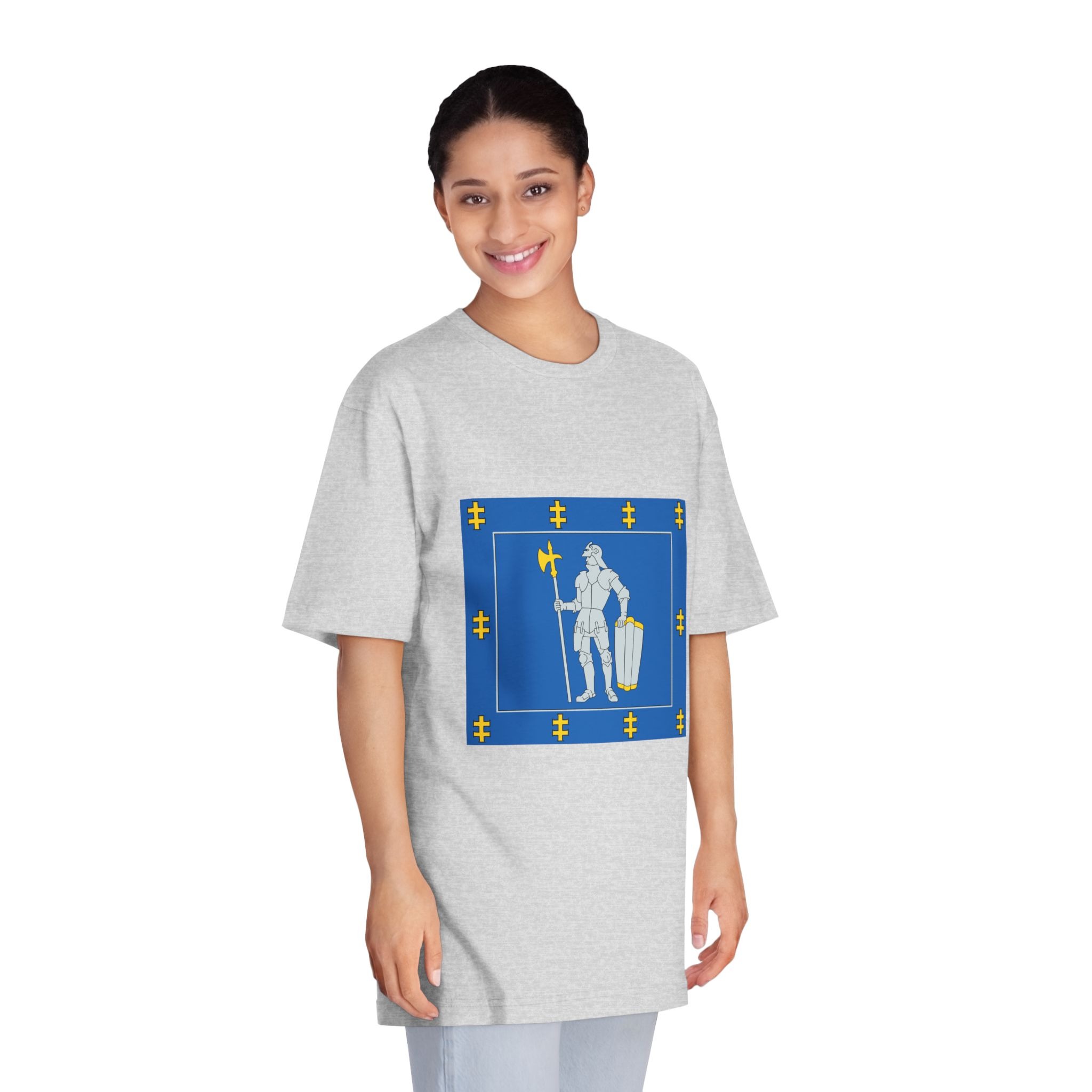 Alytus County Flag Unisex Classic Crewneck T Shirt - Image 15